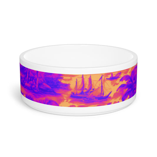 Pet Bowl, Crazy Cool Tropical Toile