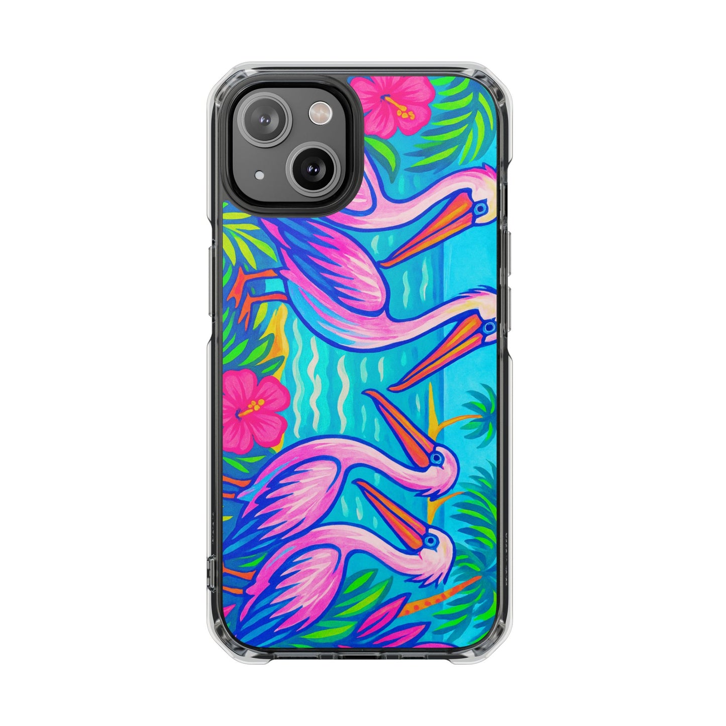 Beach Pelican Party Magnetic Clear Phone Case, Many Models