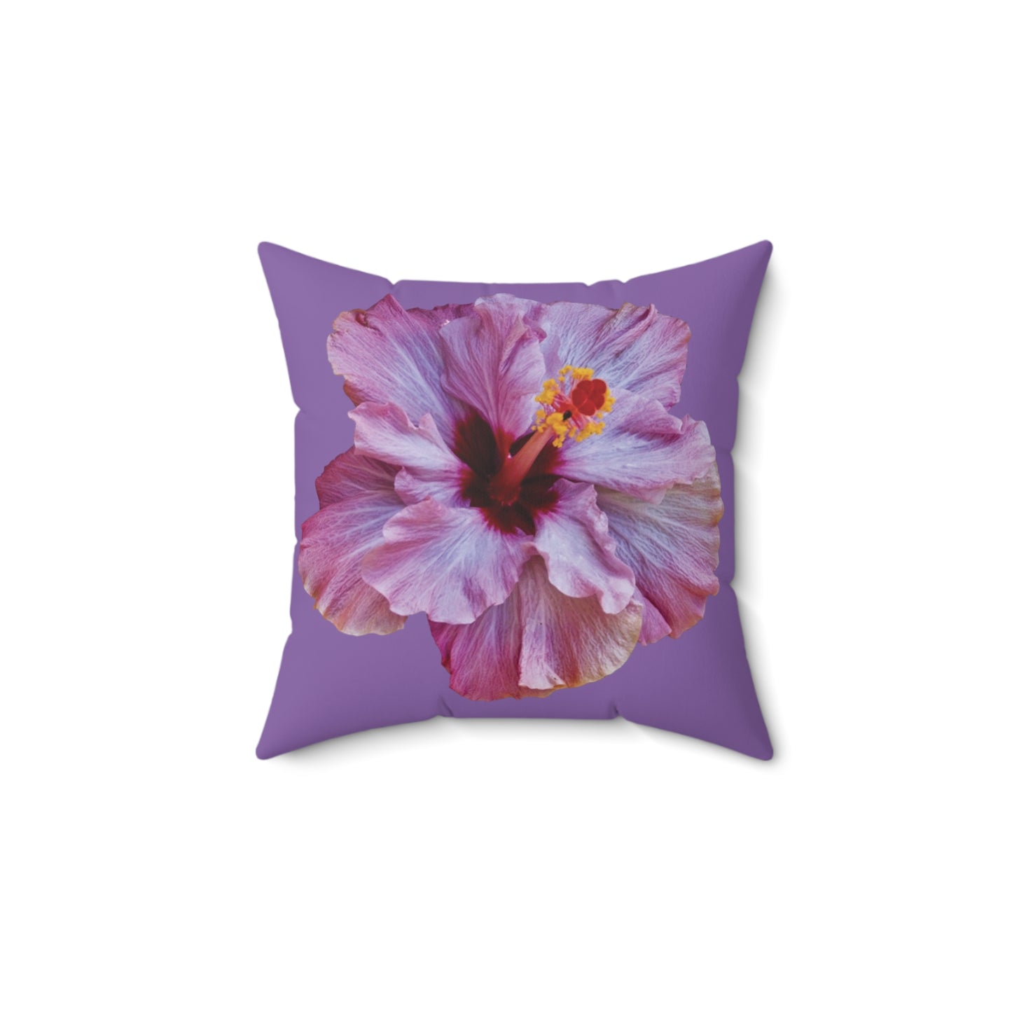 Decorative Pillow - Accent Cushion, 4 Sizes / Photo Purple Hibiscus, Lt. Purple