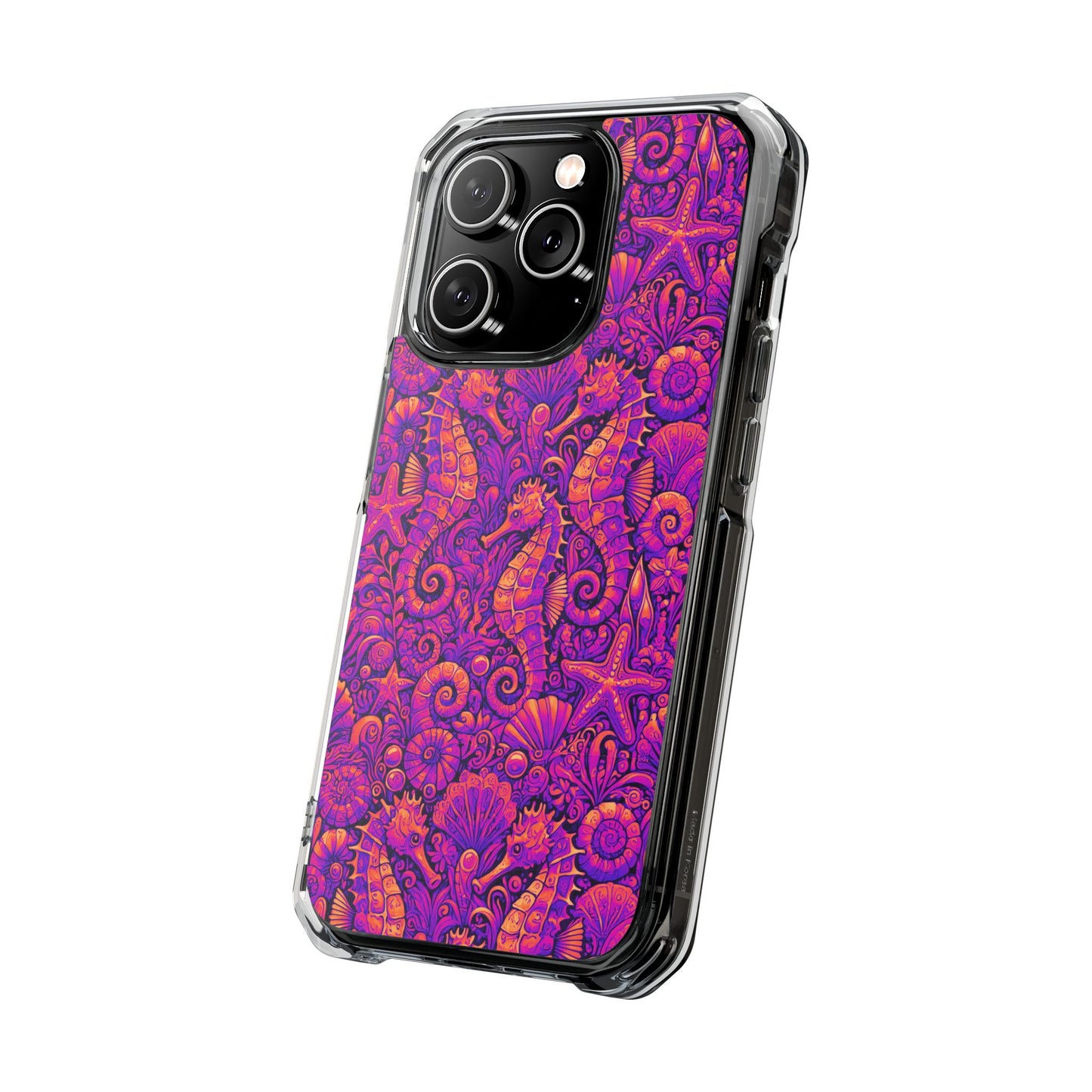 Seahorses/Heatwave Magnetic Clear Phone Case, Many Models