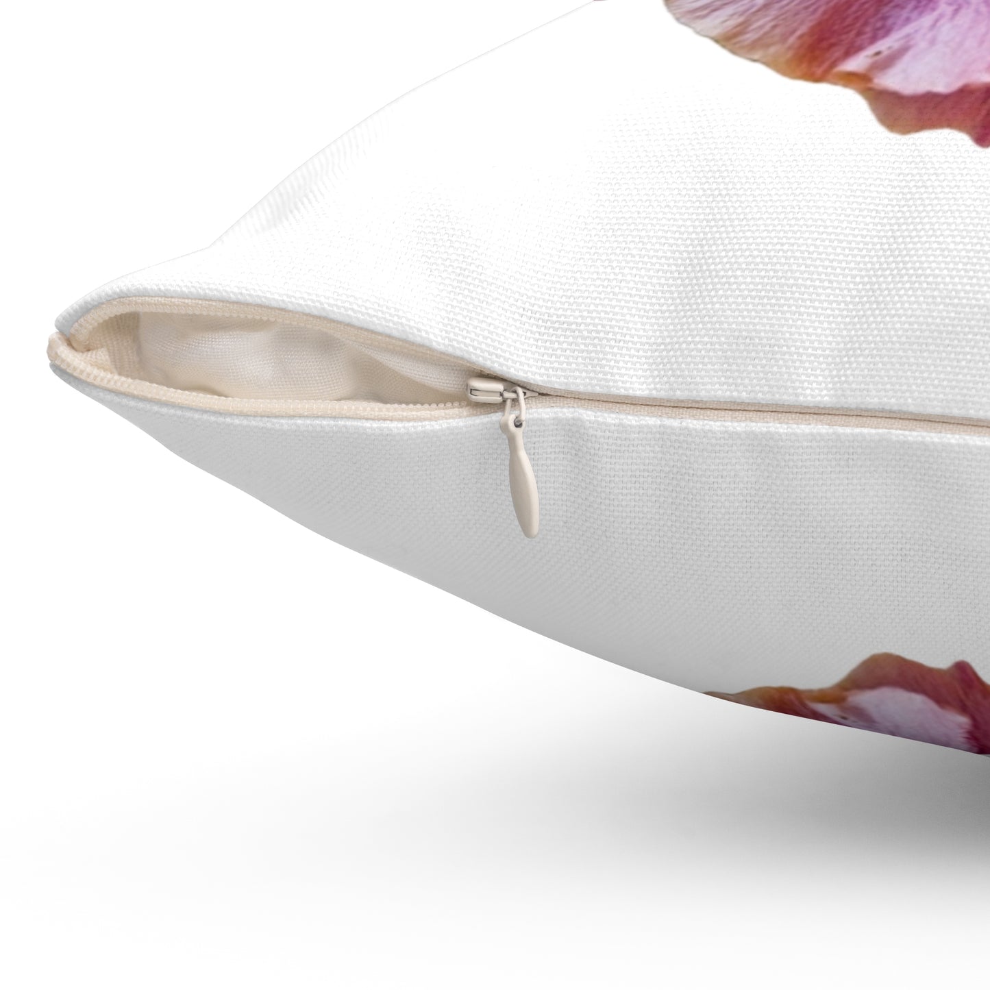 Decorative Pillow - Accent Cushion, 4 Sizes / Photo Purple Hibiscus, White