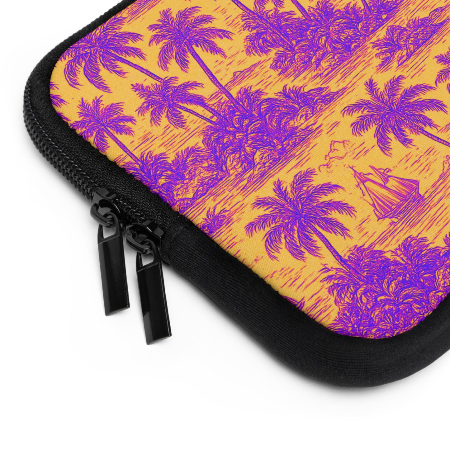Tropical Laptop Sleeve, 5 Sizes - Perfect for Beach Lovers & Students / Faraway Toile, Pop