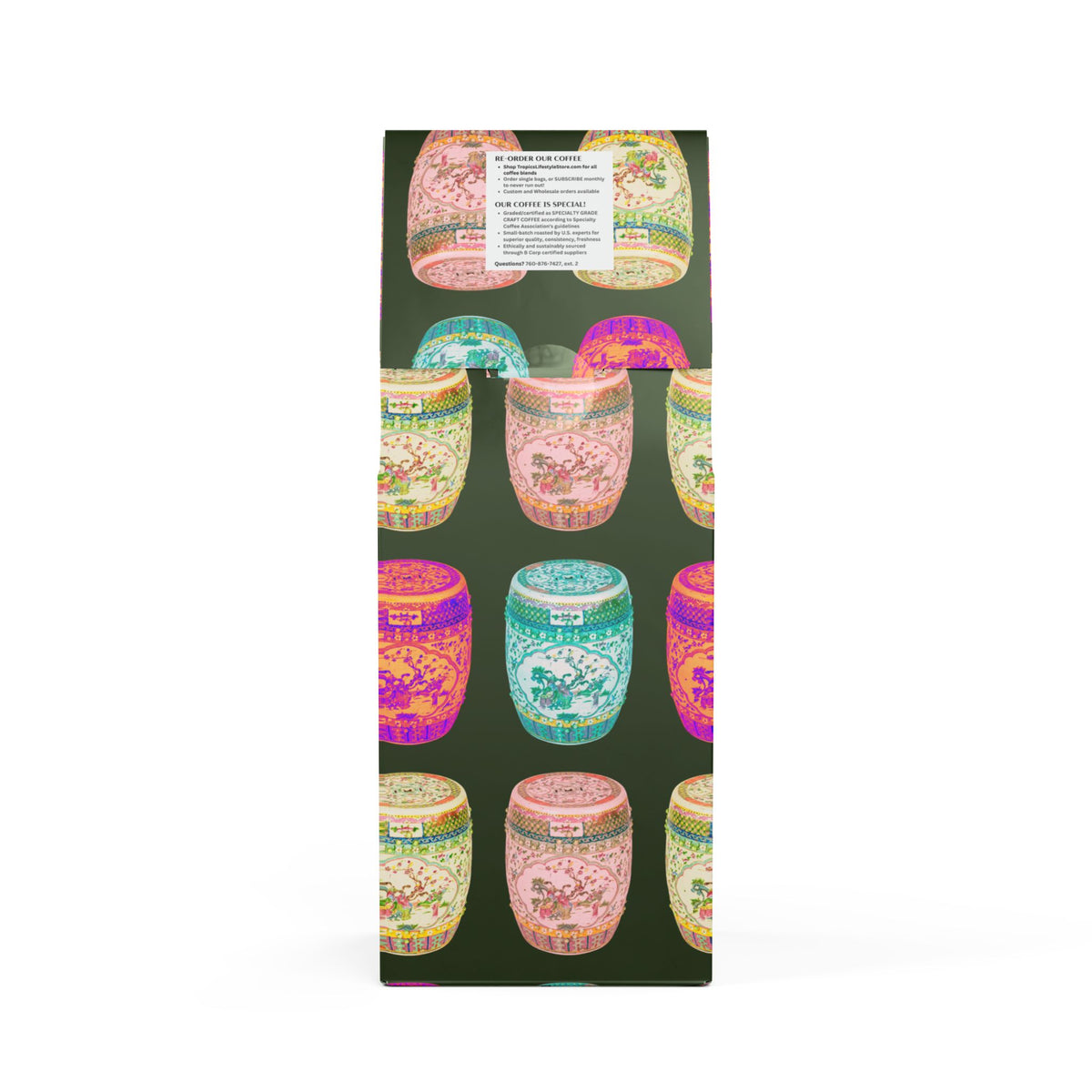 Rainforest Mist™ Single Origin DECAF (Medium Roast) Specialty Grade Coffee / Tropical Garden Stools