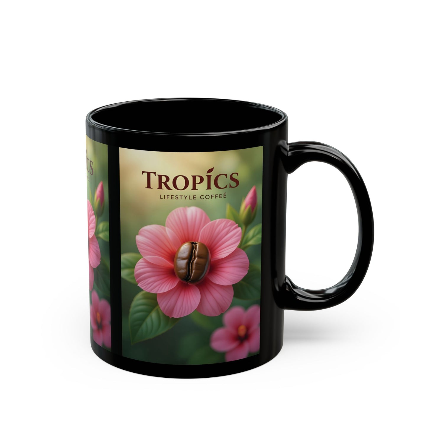 Tropics Black Mug — Coffee Bloom