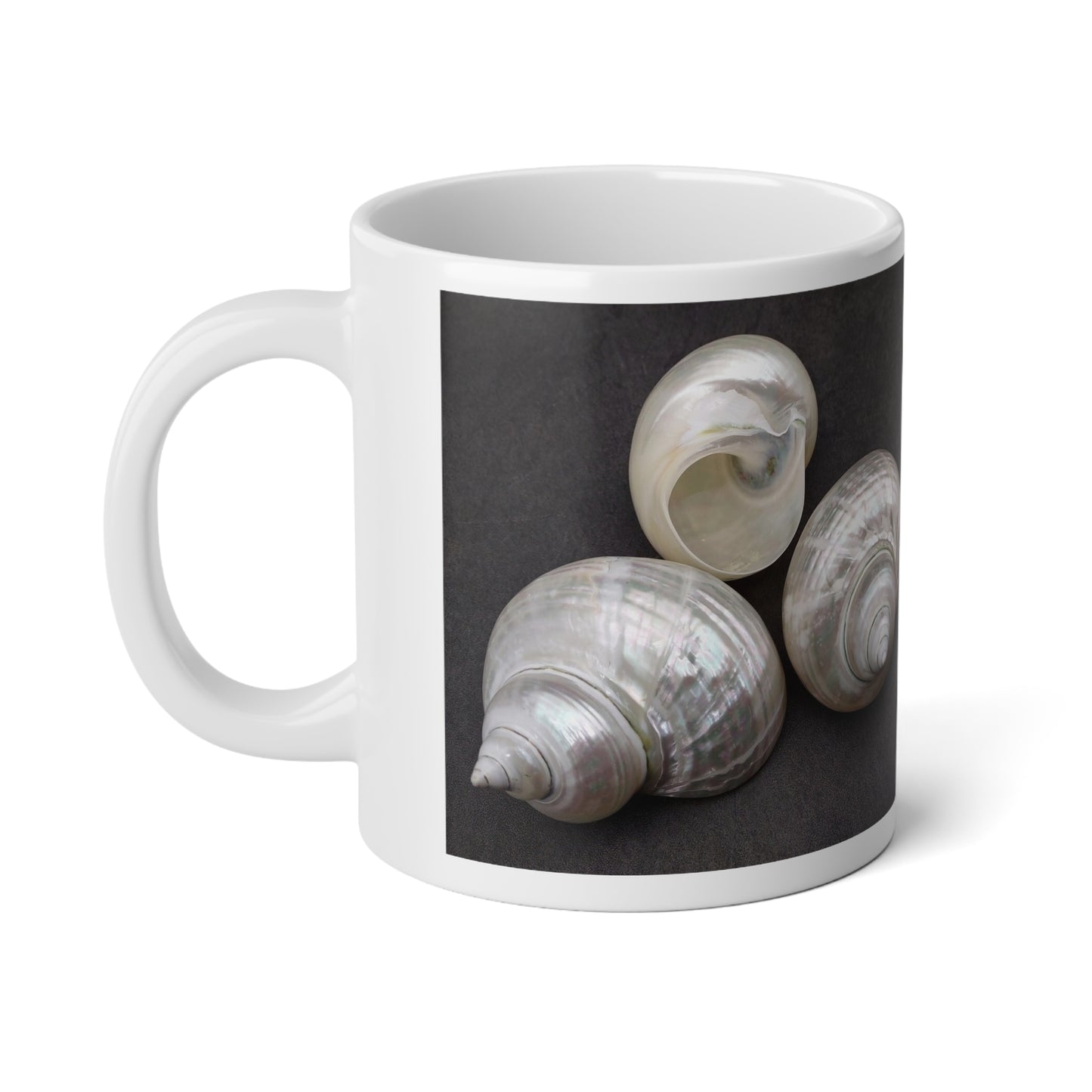 Jumbo Mug, 20oz, Lustrous Nautilus Shells | Tropical Coffee Cup
