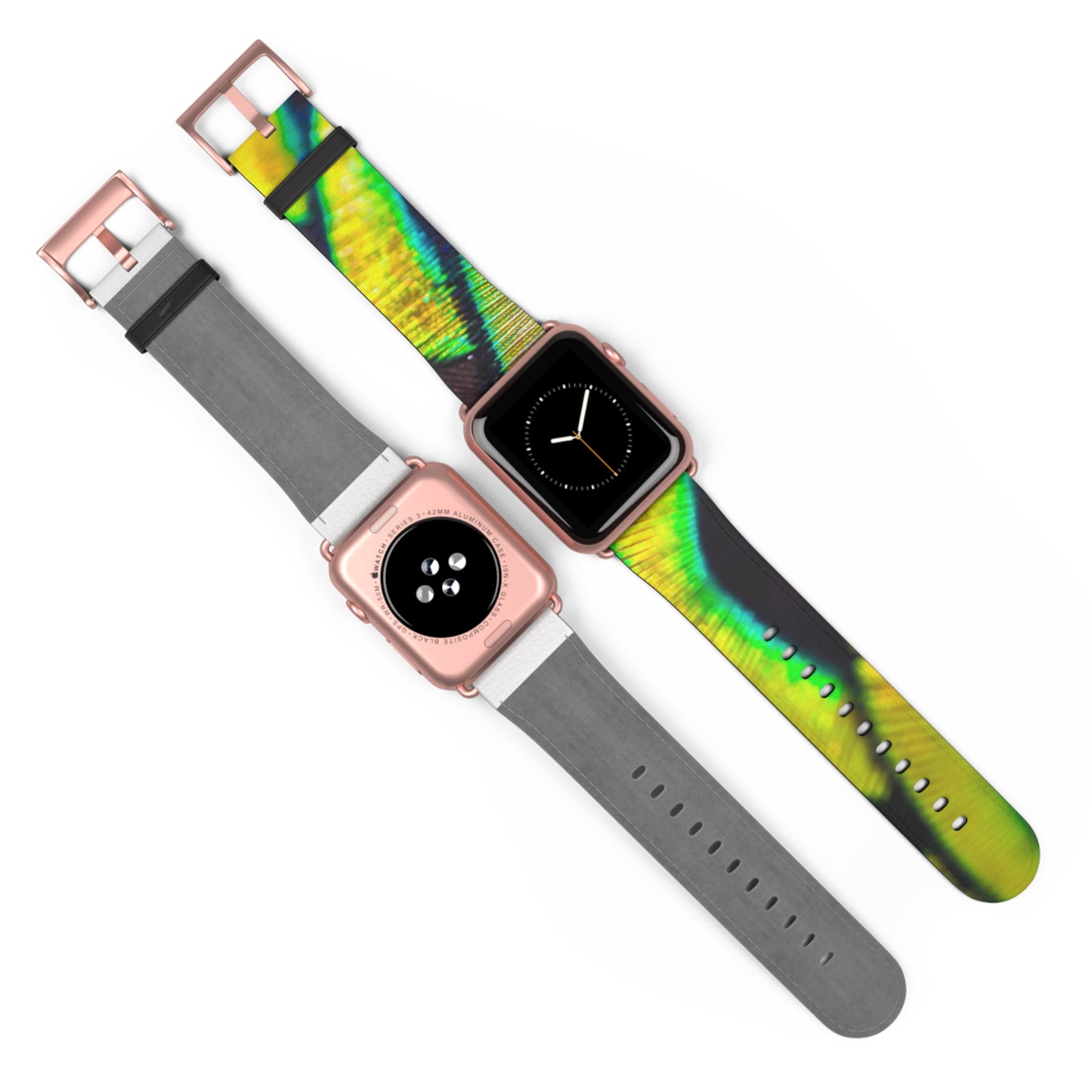 Apple Watch Band - Yellow Peacock Feathers