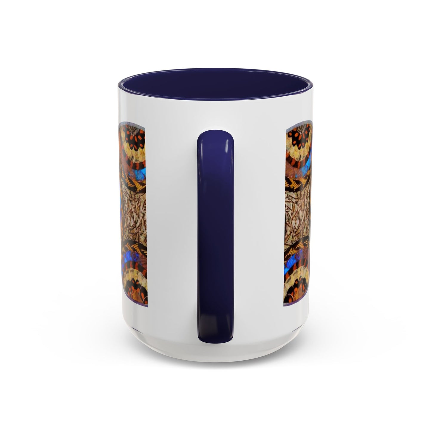 Accent Coffee Mug (11, 15oz), 8 Colors - Real Butterfly Wings Plate #3