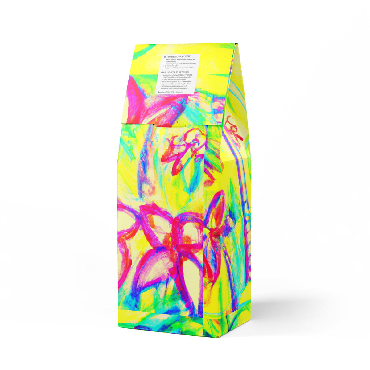 Golden Sands Single Origin™ Coffee (Light-Medium Roast) Specialty Grade / Tropical Doodles, Yellow