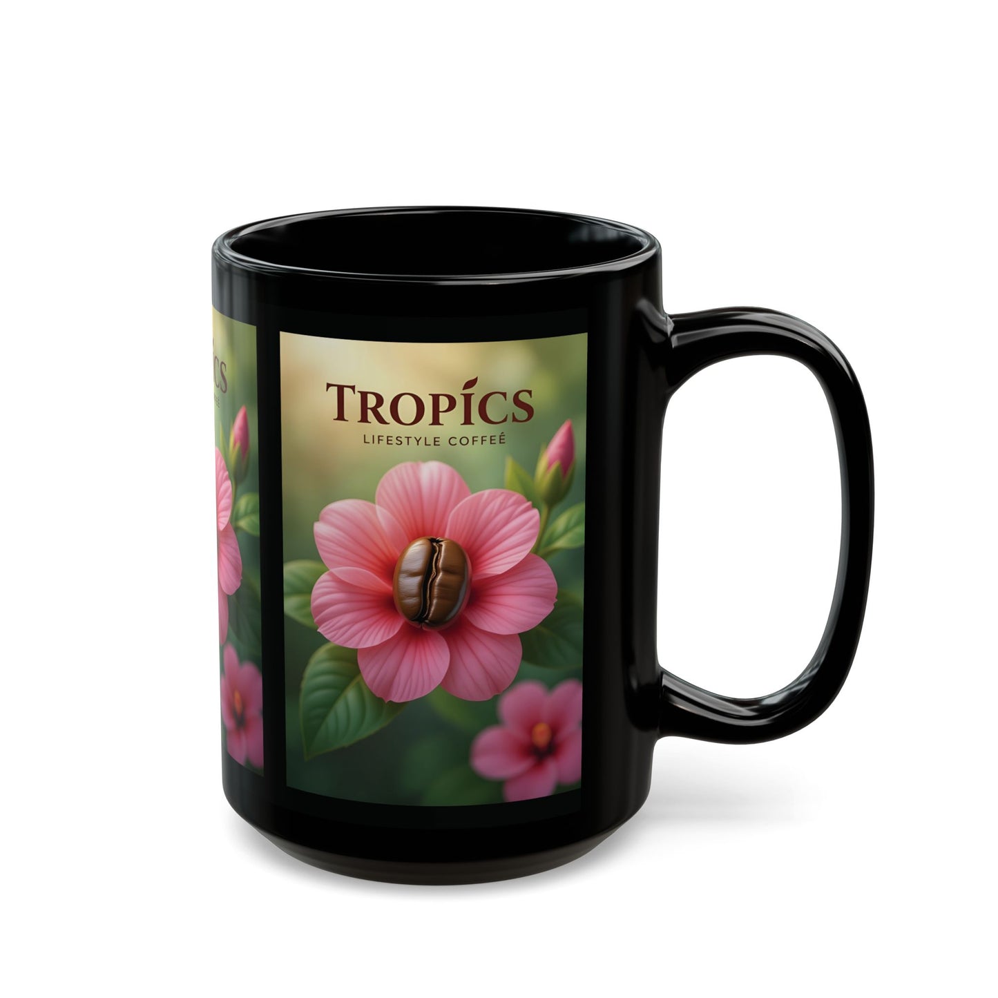 Tropics Black Mug — Coffee Bloom