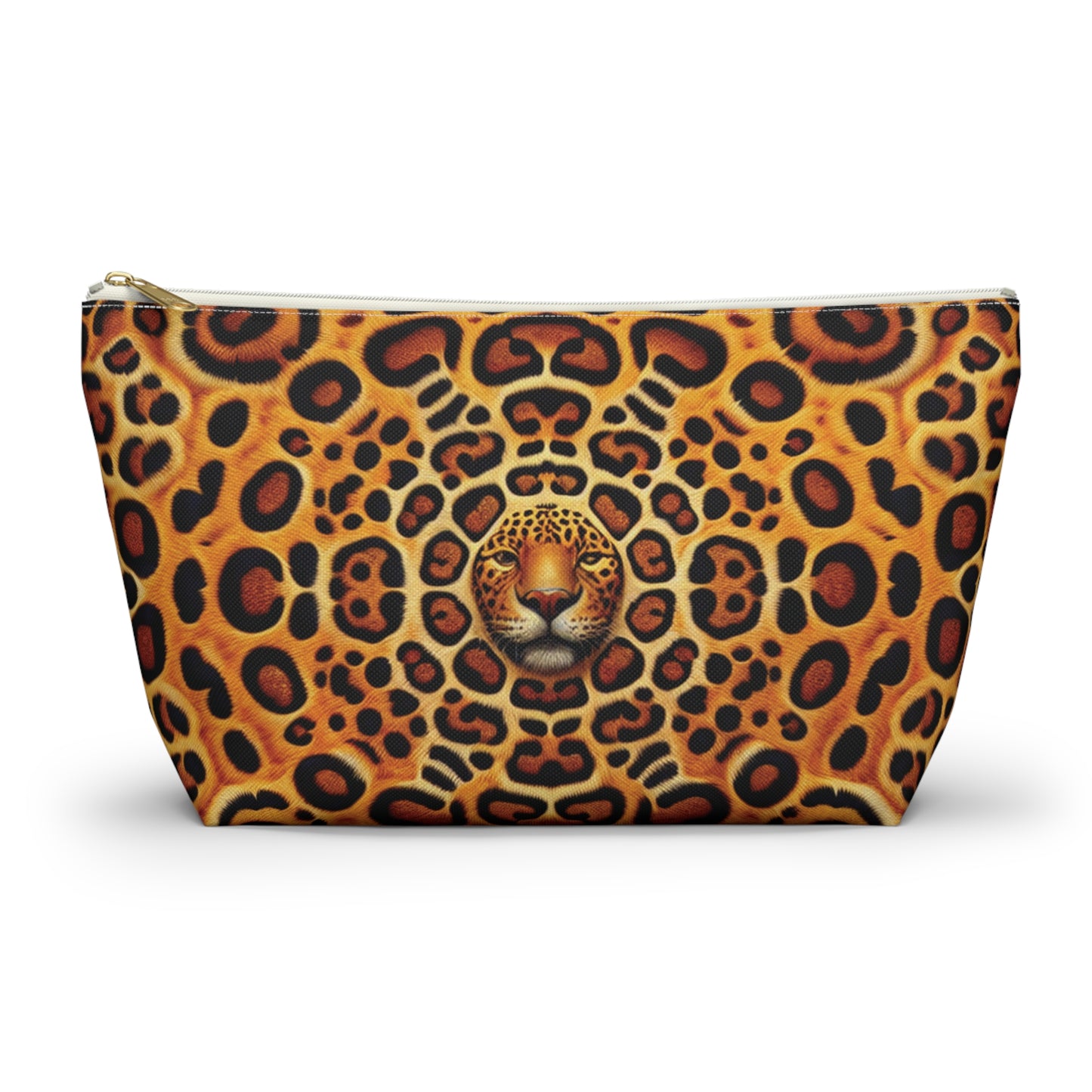 Tropical Accessory Pouch, 2 sizes | Makeup Bag | Perfect for Travel & Everyday Use / Kaleido Jaguar Spots
