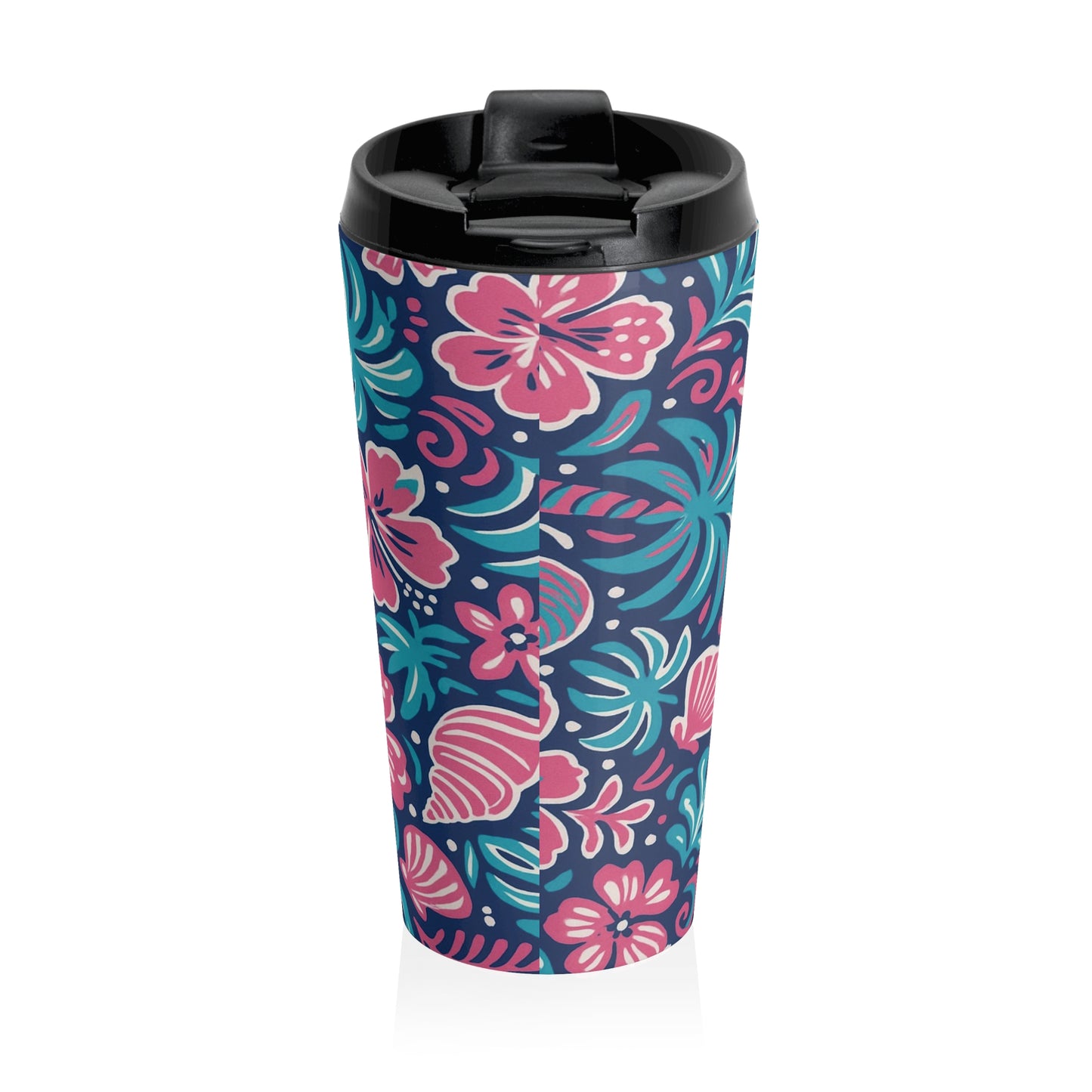 15 oz. Stainless Steel Travel Mug / Flora & Shells