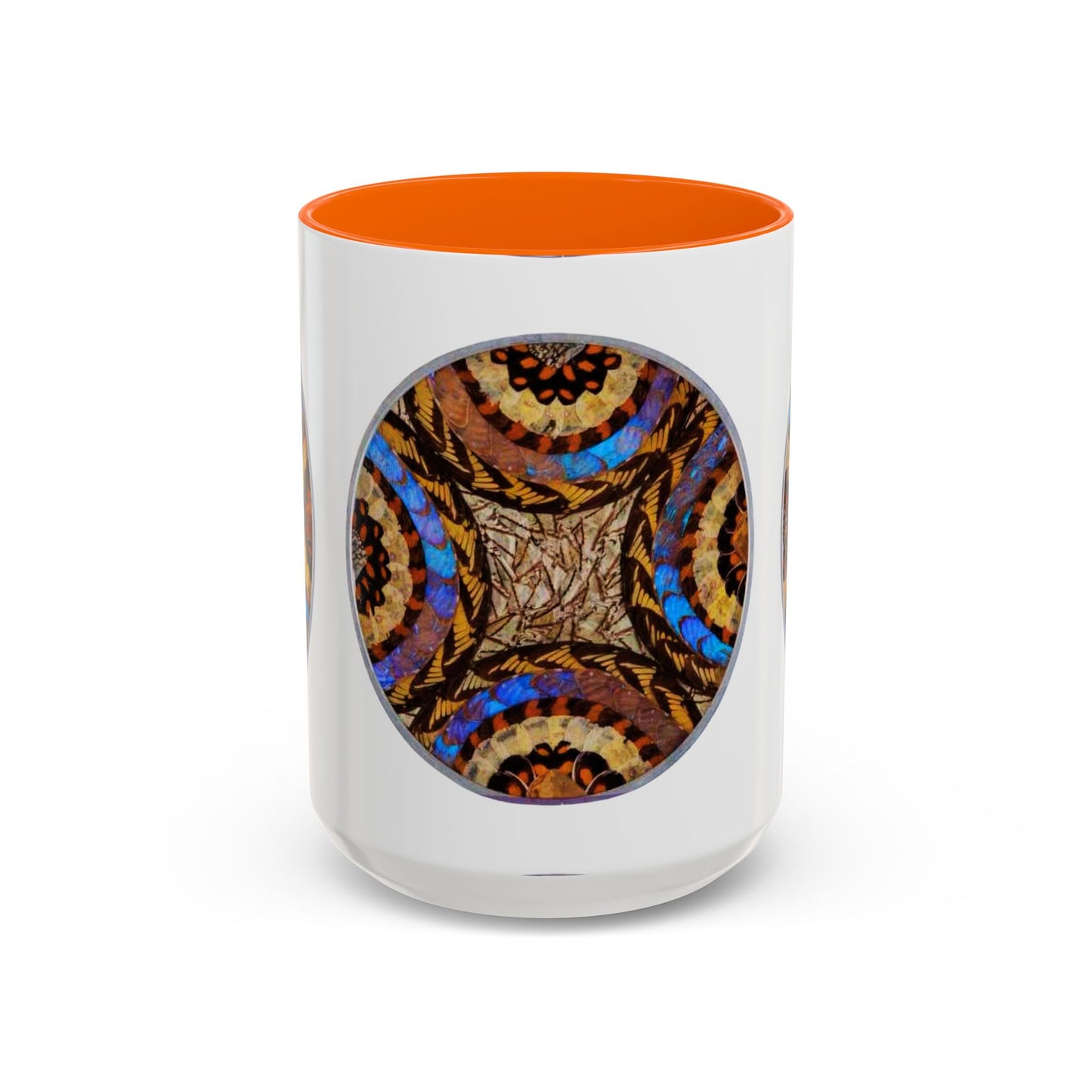 Accent Coffee Mug (11, 15oz), 8 Colors - Real Butterfly Wings Plate #3