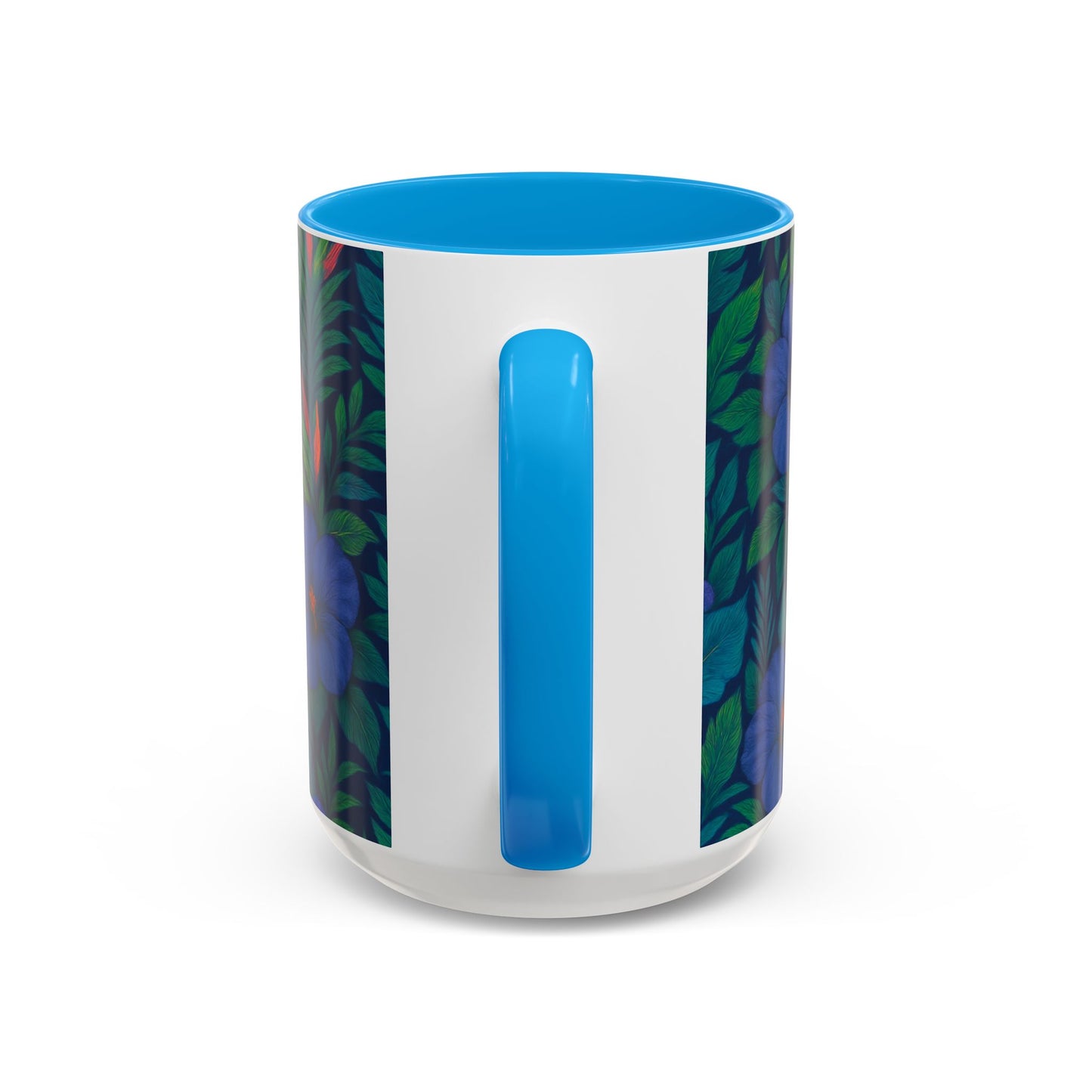 Vibrant Floral Coffee Mug - 11oz & 15oz / Midnight Flower Coral