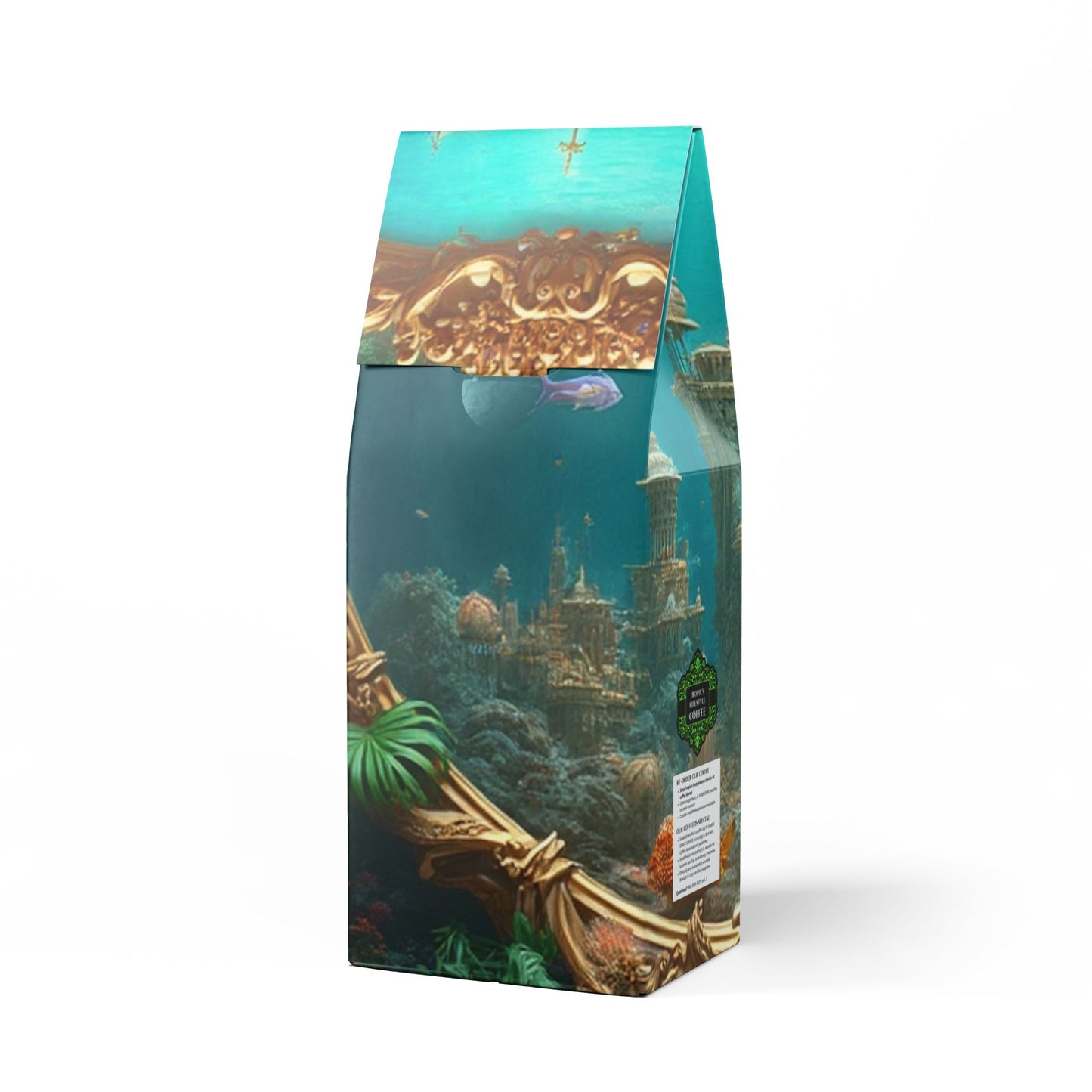 Midnight Surf Blend™ (Medium-Dark Roast) Specialty Grade Craft Coffee / Macro Mermaid Palace, Aegean Sea