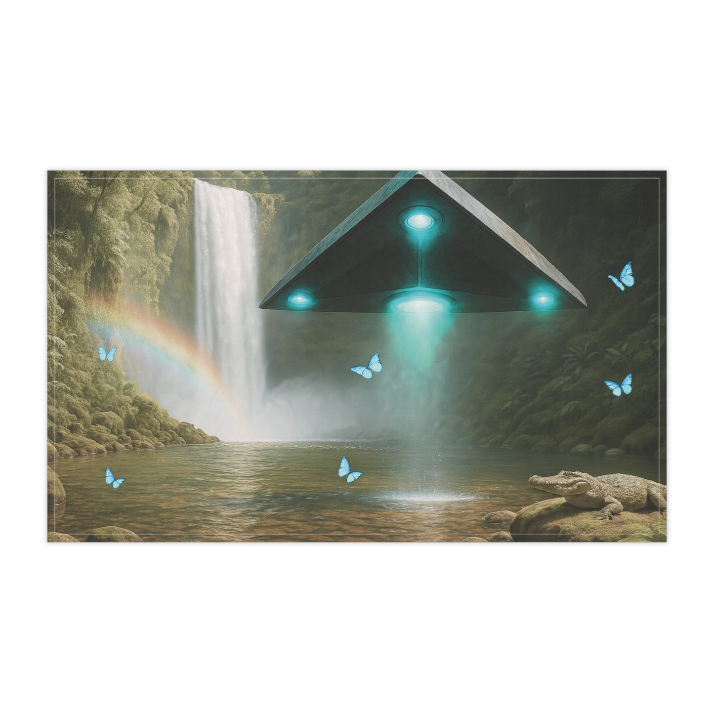 Tea Towels (cotton, poly) ~ UFO and Waterfall