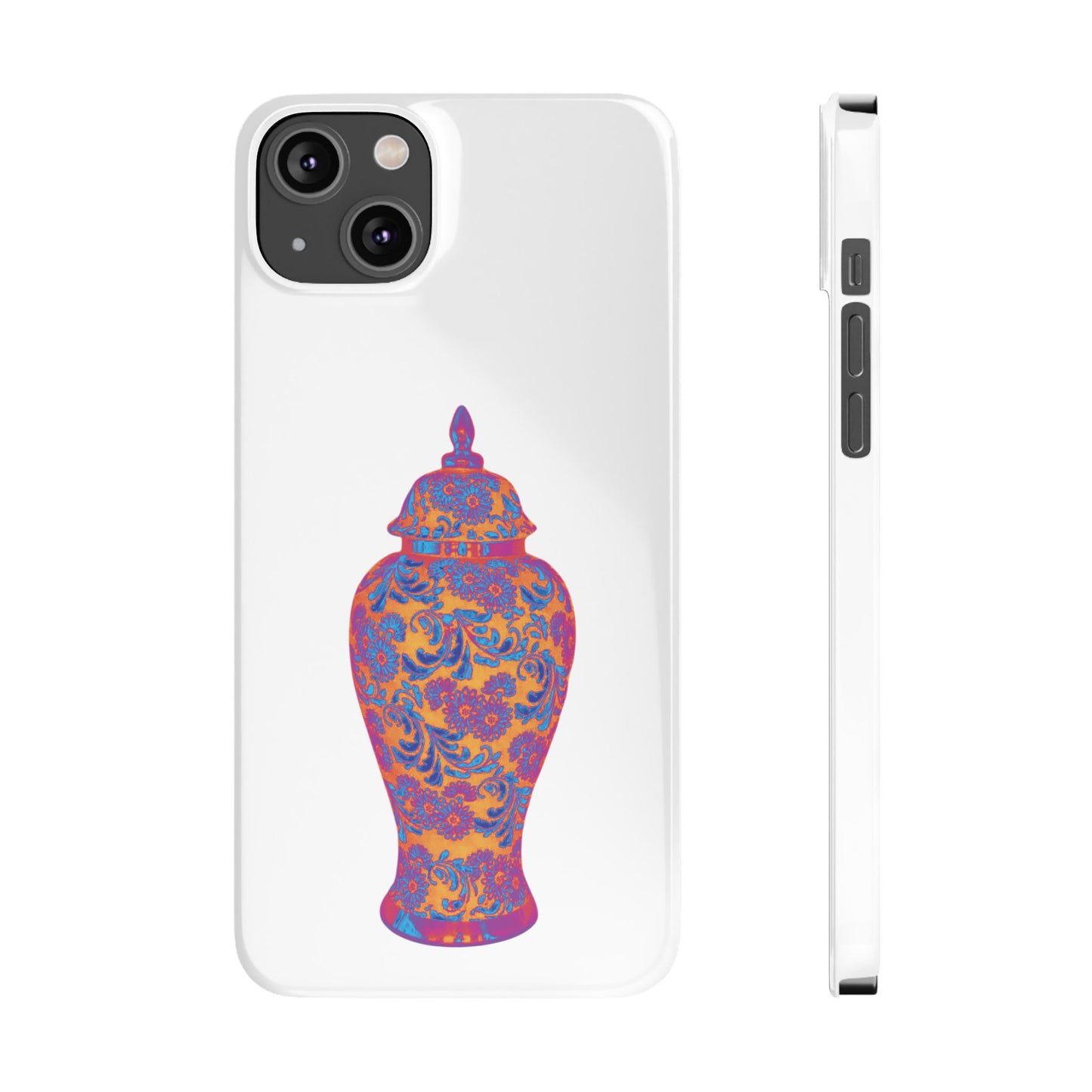 Slim Phone Cases - Heatwave Ginger Jar, white