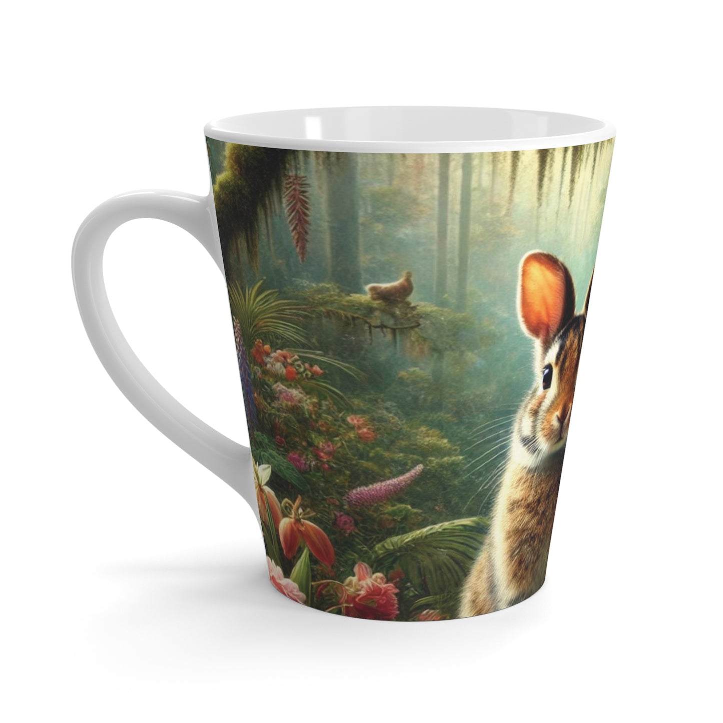 Latte White Mug - Perfect for Coffee Enthusiasts / Tropical Sumatran Rabbits