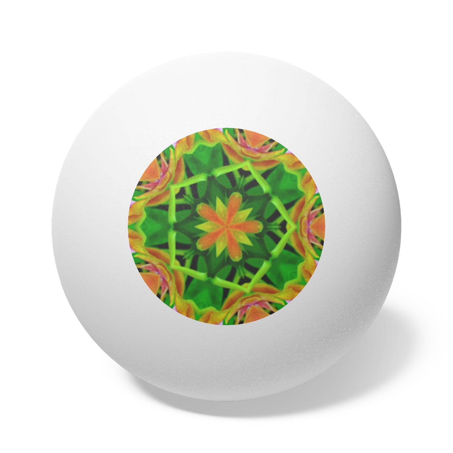 Tropical Paradise Ping Pong Balls - 6 Pack with Kaleido Orange Orchid