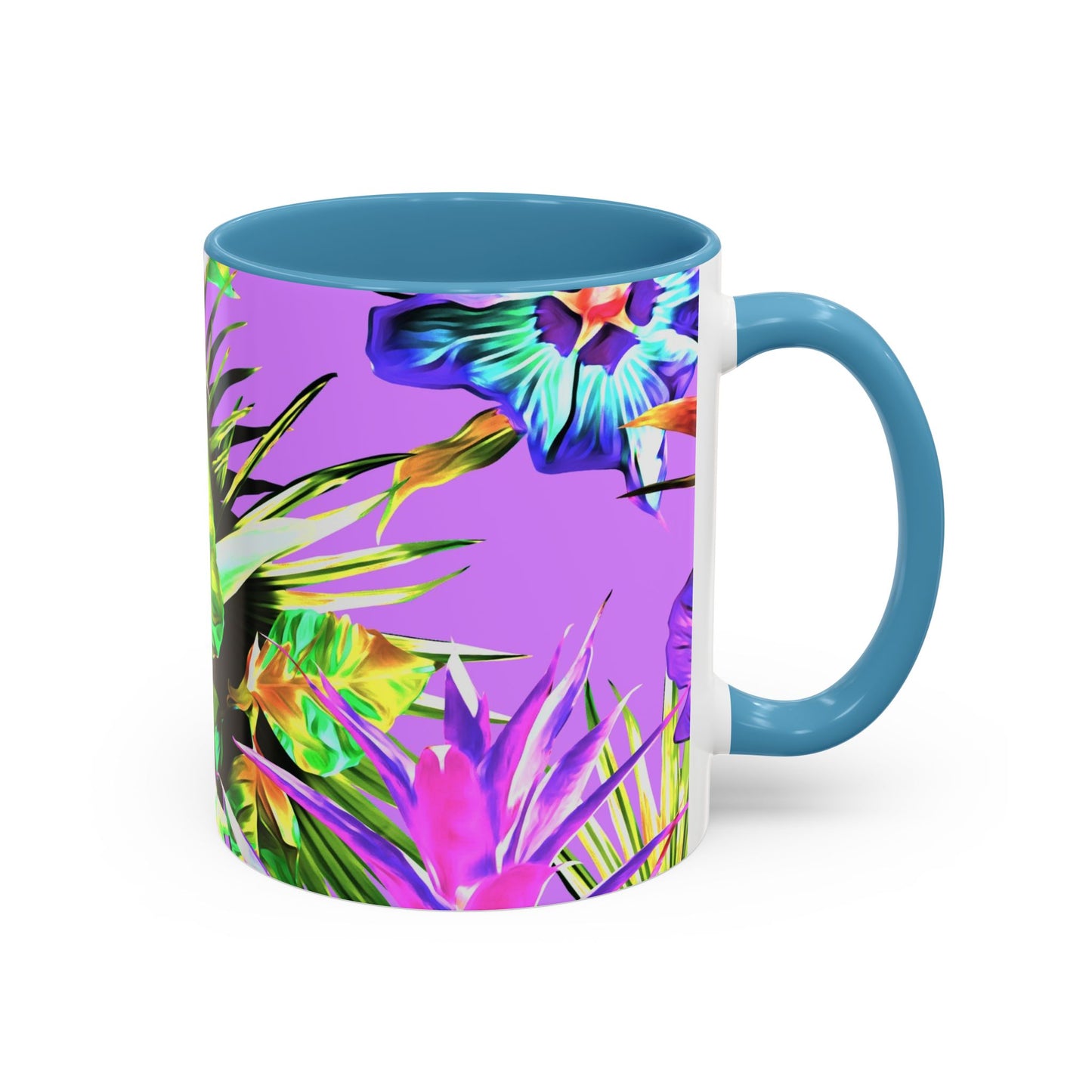 Accent Coffee Mug (11, 15oz), Plant Palooza, purple / Various Colors