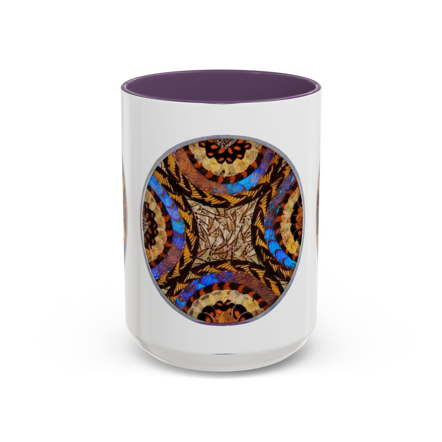 Accent Coffee Mug (11, 15oz), 8 Colors - Real Butterfly Wings Plate #3