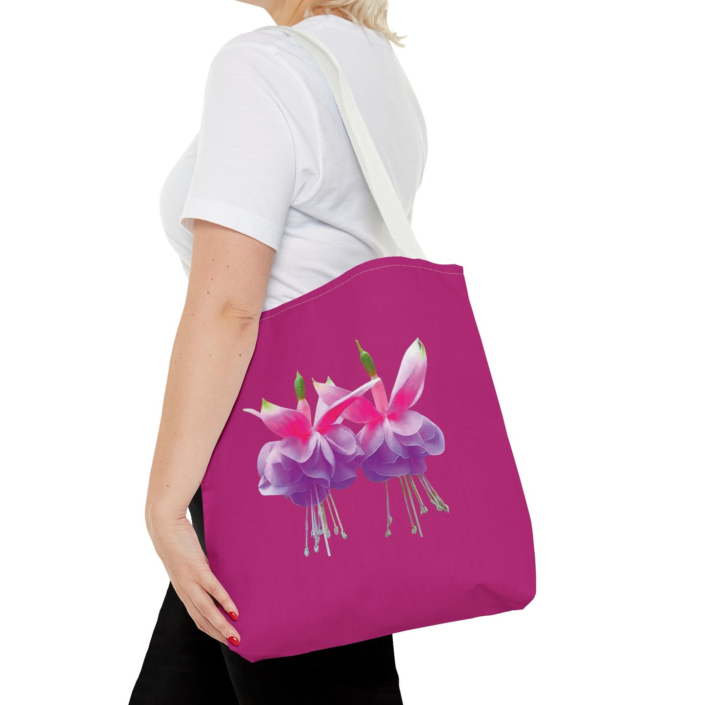 Tropical Real Two Fuchsias/Pink Tote Bag - 3 Sizes