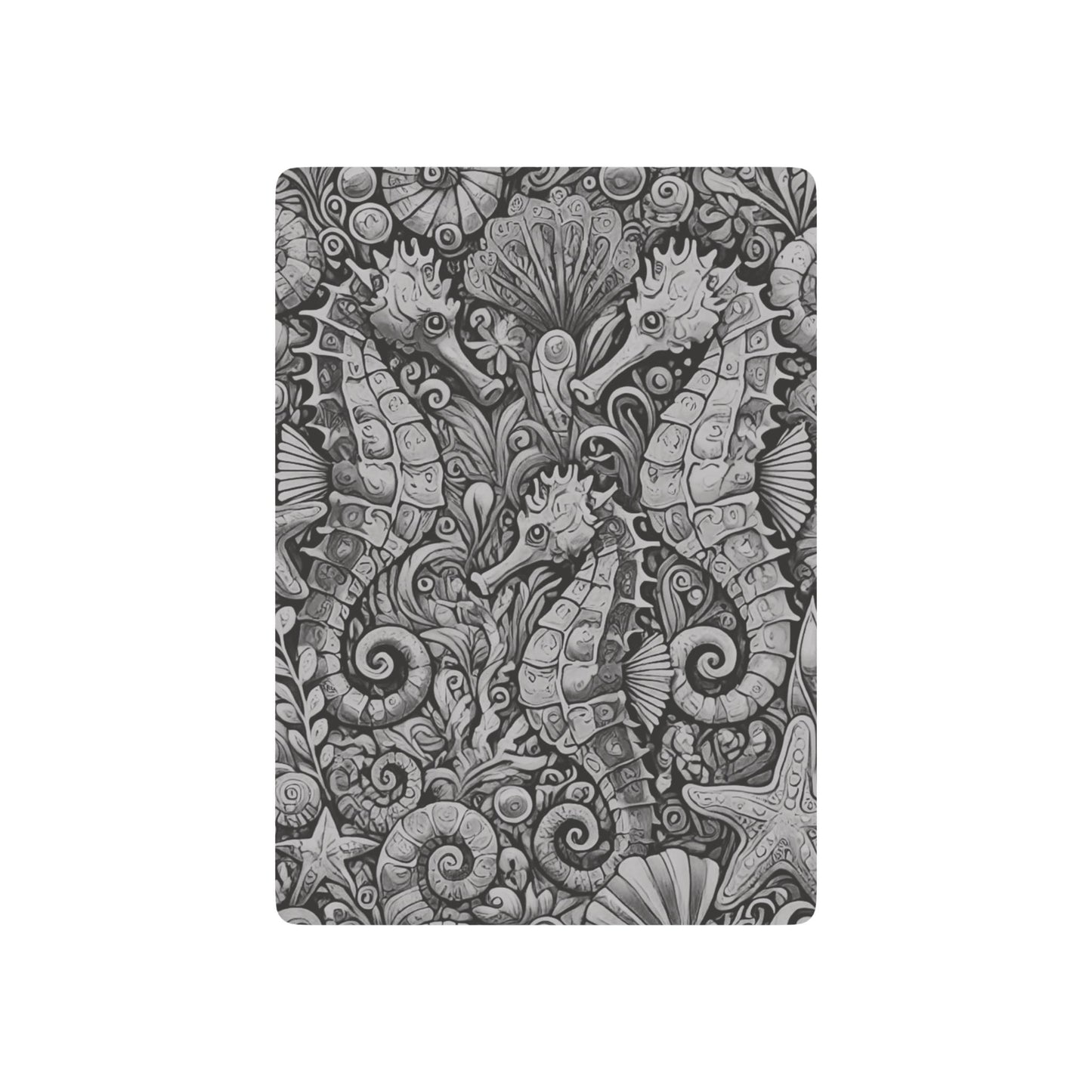 Poker Playing Cards - Seahorse Trio, Noir