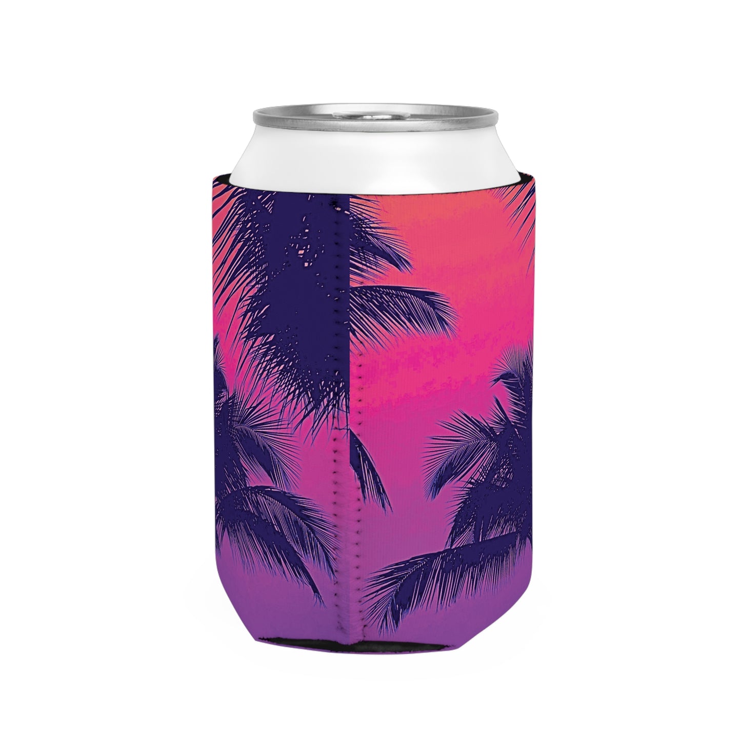 Palm Glow Pop Can Cooler Sleeve - Perfect for Outdoor Picnics