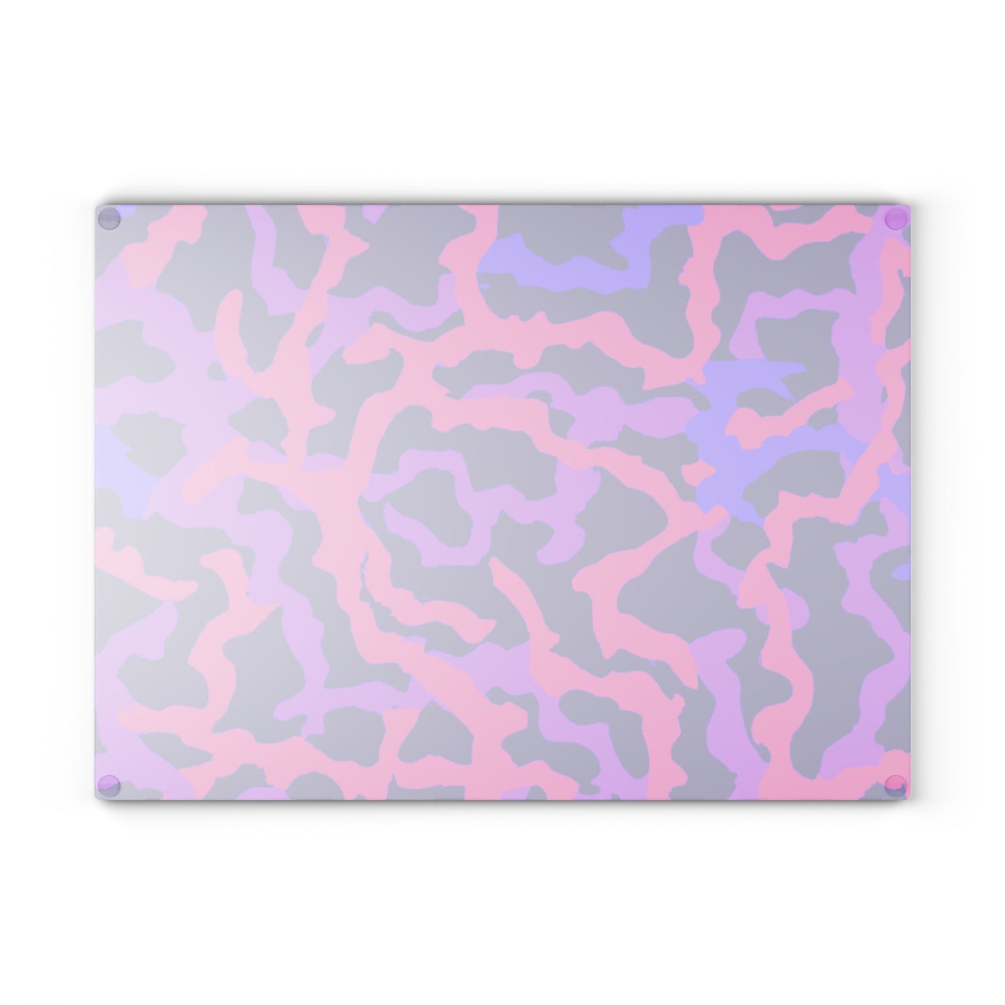 Glass Cutting Board, 2 sizes - Coral Threads/Heatwave