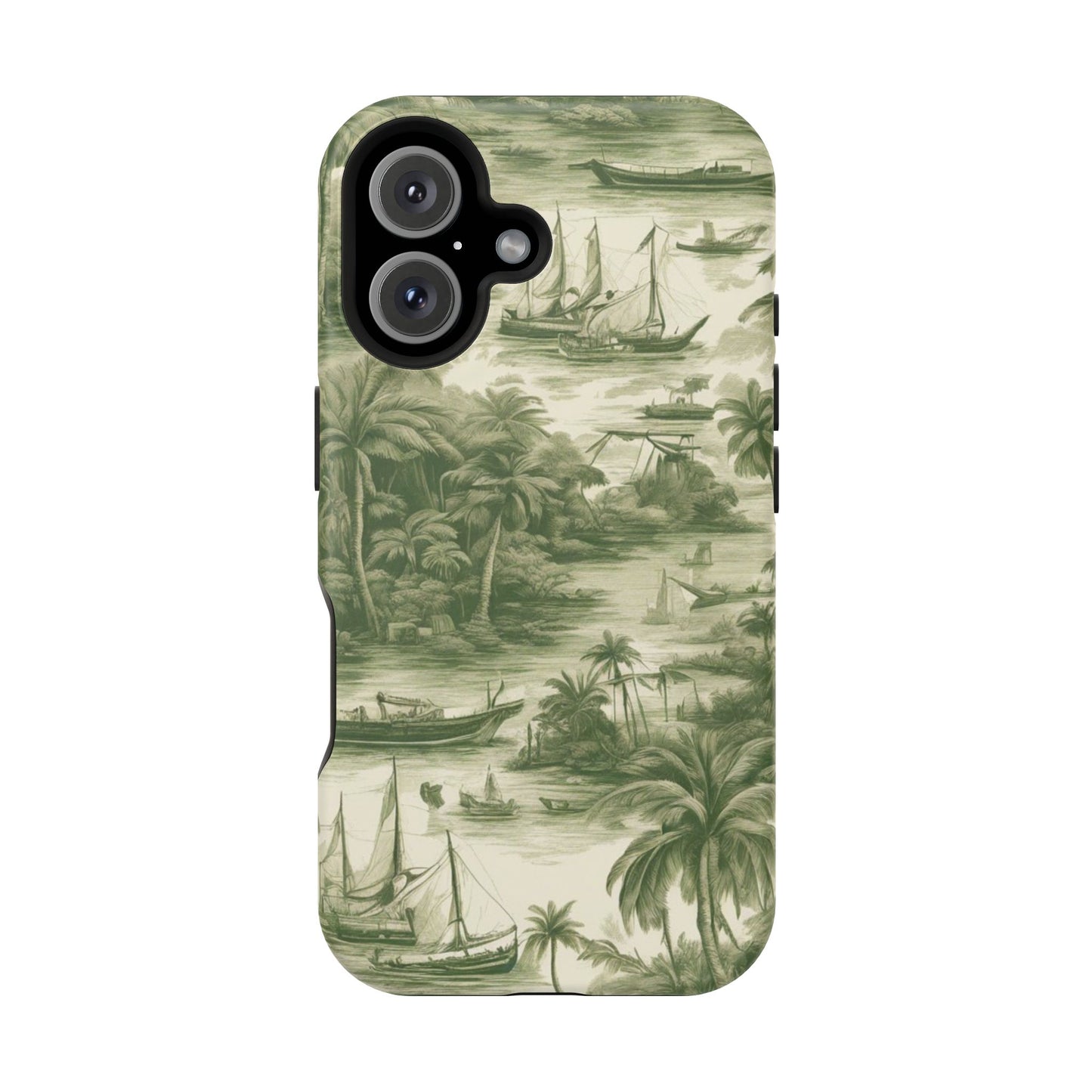 Magnetic Tough Cases, Tropical Toile #1, Green, Various Models