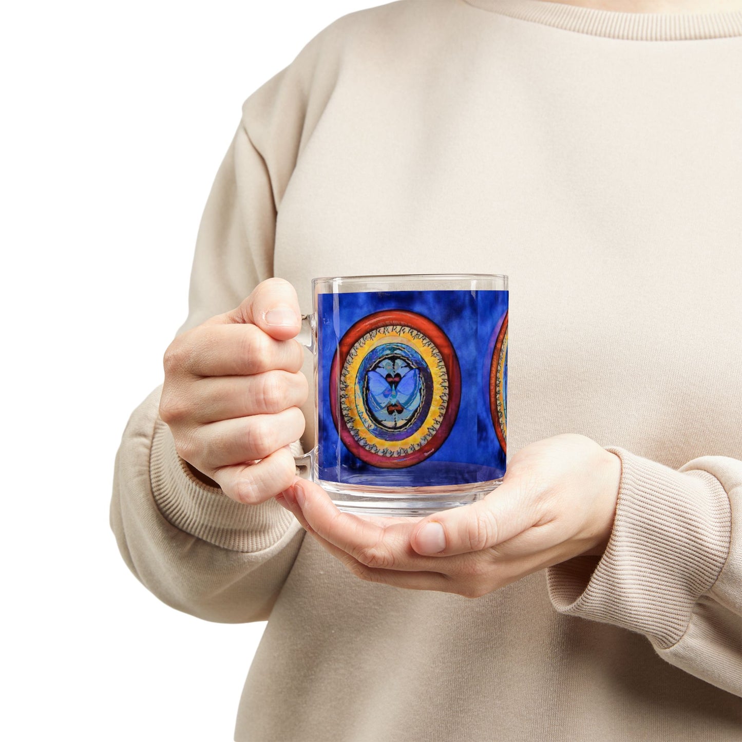 Oval Real Butterfly Wing Art Mug - 10oz, Perfect for Buttefly Lovers