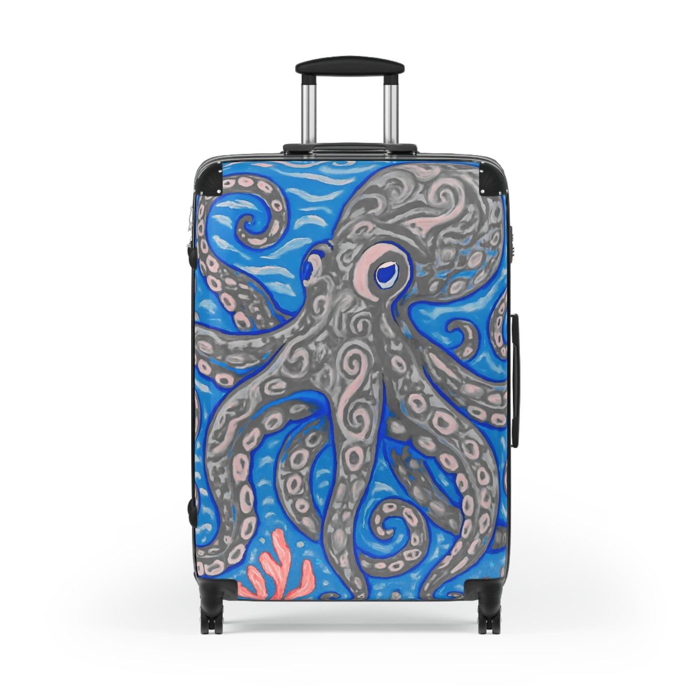 Tropical Suitcase - Stylish Travel Luggage for Adventurers / Kraken Joe, Slate