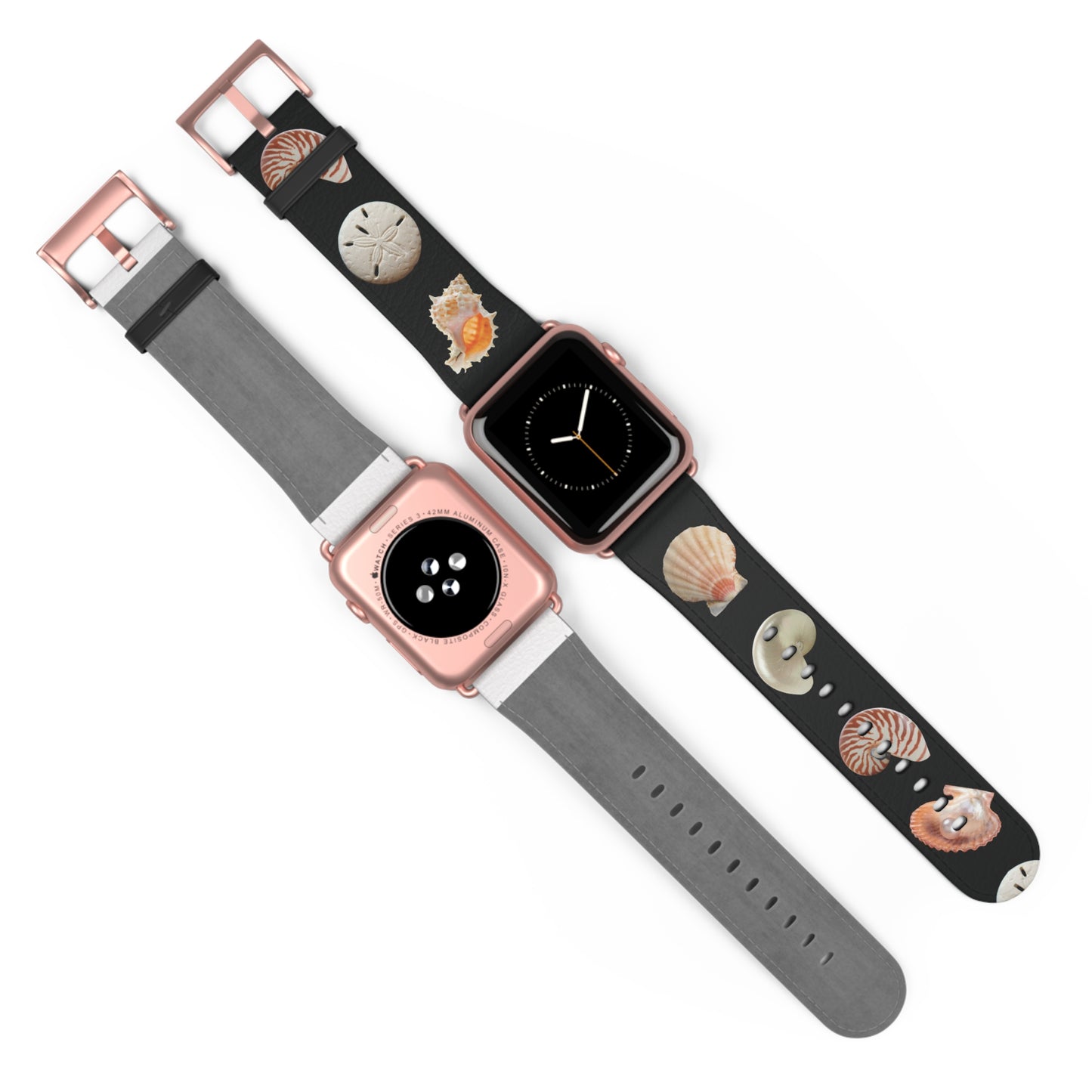 Apple Watch Band - Mixed REAL Seashells/Black