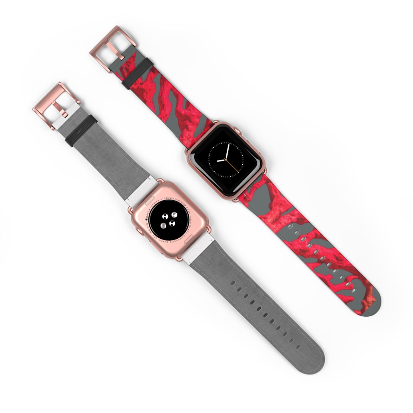 Apple Watch Band - Red Coral, dark grey background