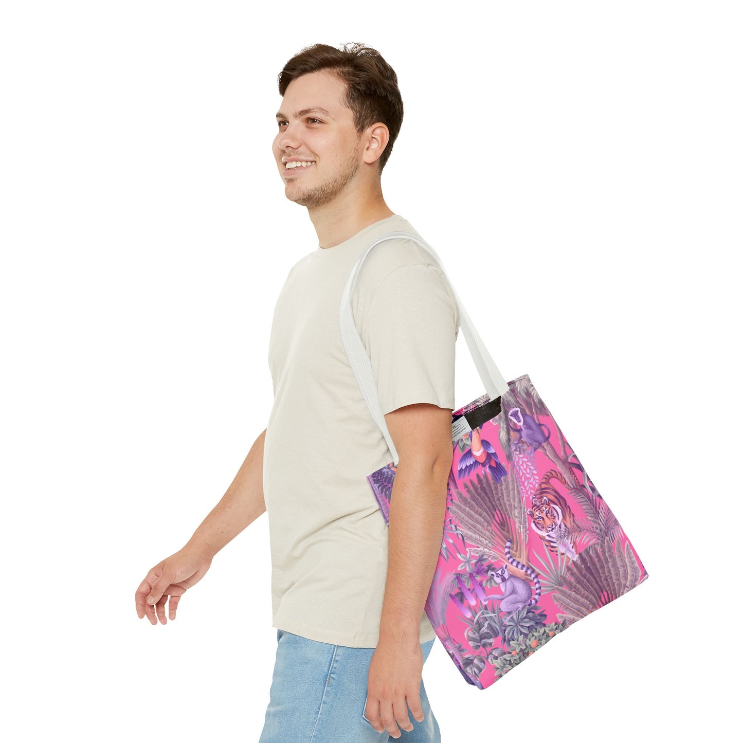 Tiger Haven, Pink Tote Bag - 3 Sizes