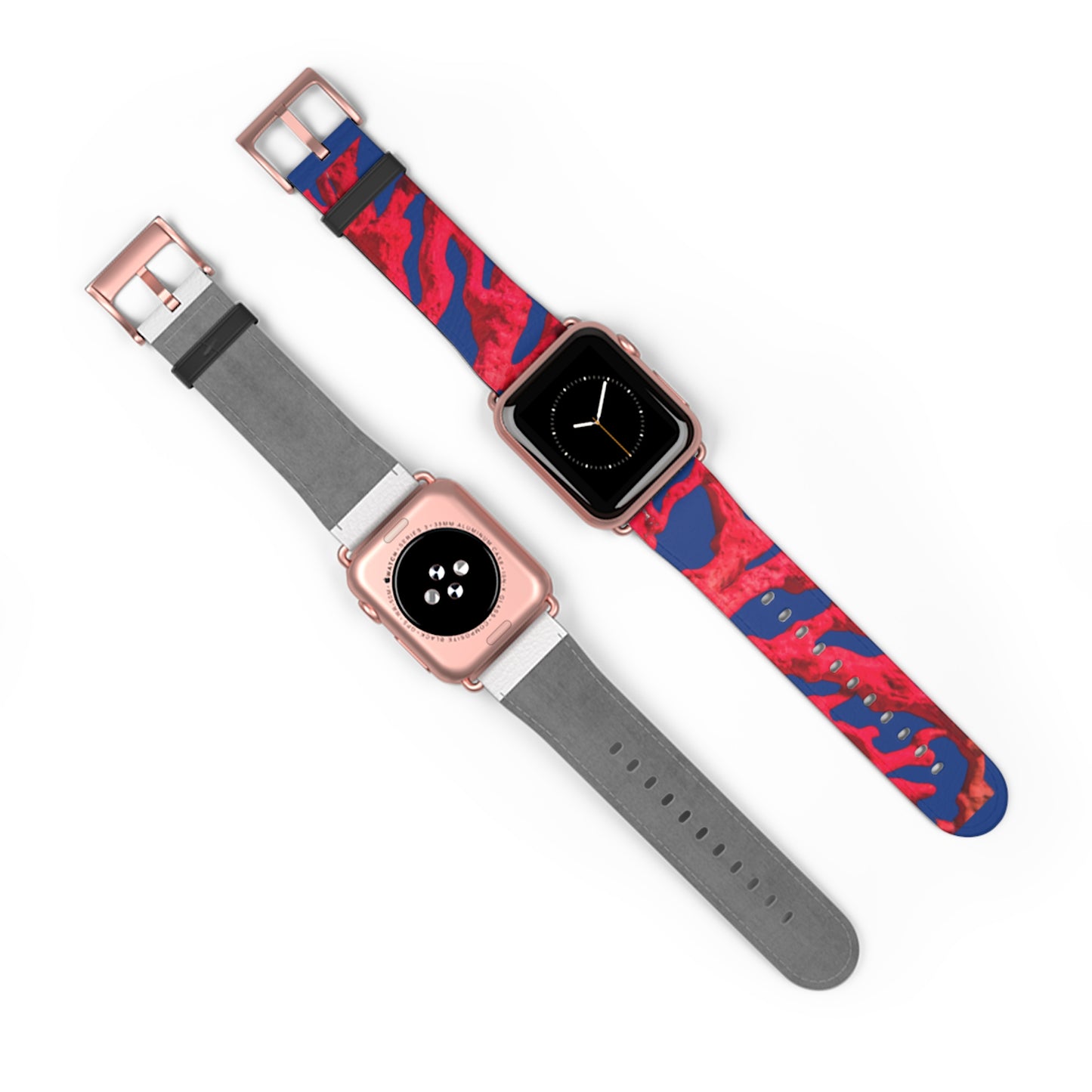 Apple Watch Band - Red Coral, dark blue background