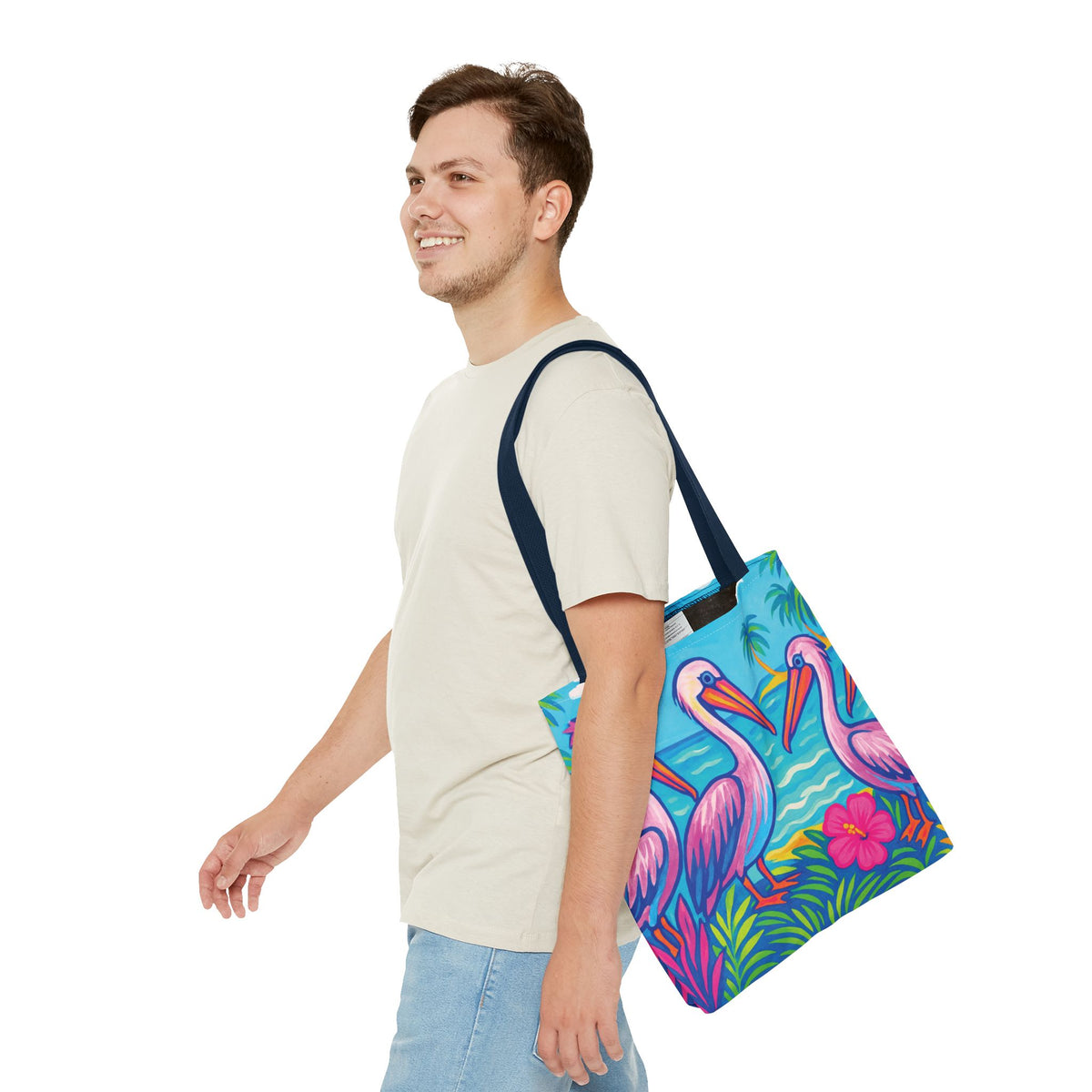 Beach Pelican Party Tote Bag - 3 Sizes