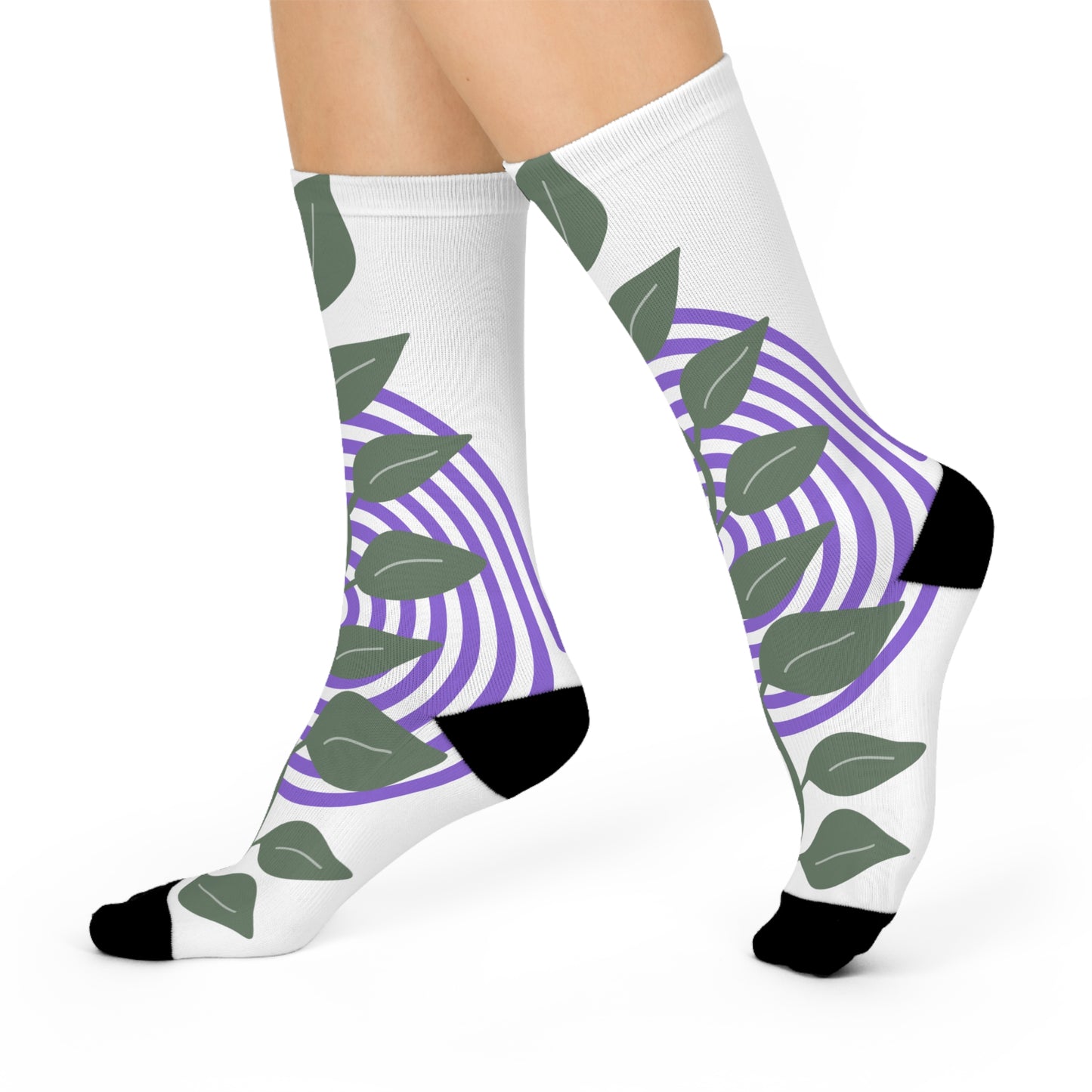 Cushioned Crew Socks - Crazy Plants