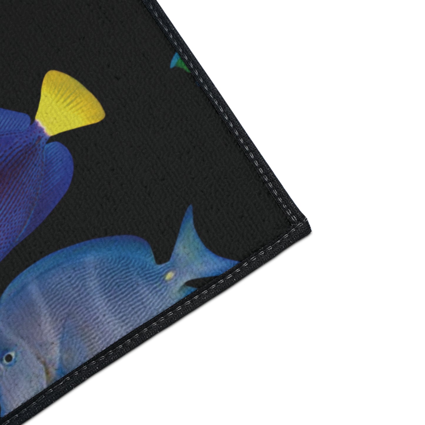 Heavy Duty Floor Mat, 5 Sizes – Tropical Area Rug for Home Décor / School of  Fish, Black