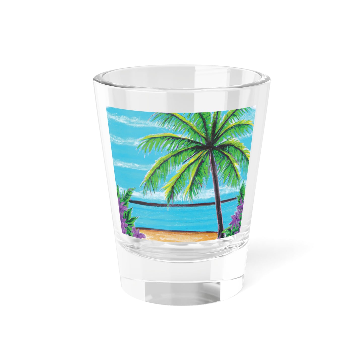 Clear Shot Glass, 1.5oz - Calm Beach