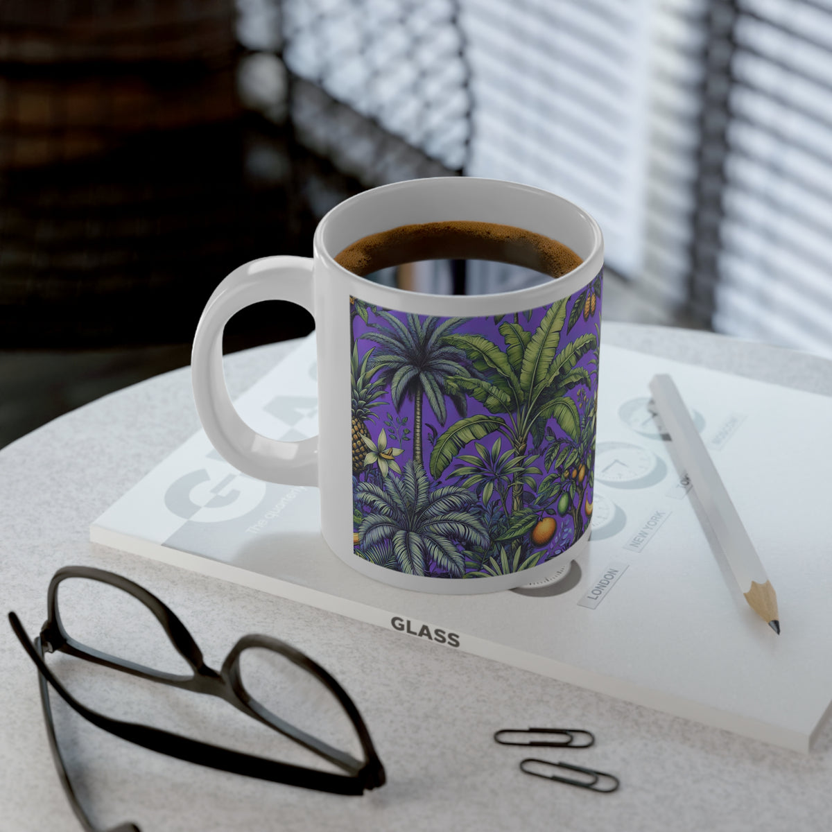 Jumbo Mug, 20oz, Tropical Fruit Purple | Tropical Coffee Cup