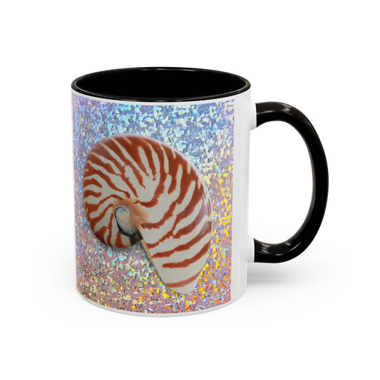 Colorful Mugs (11oz, 15oz), Disco Tiger Stripe Nautilus