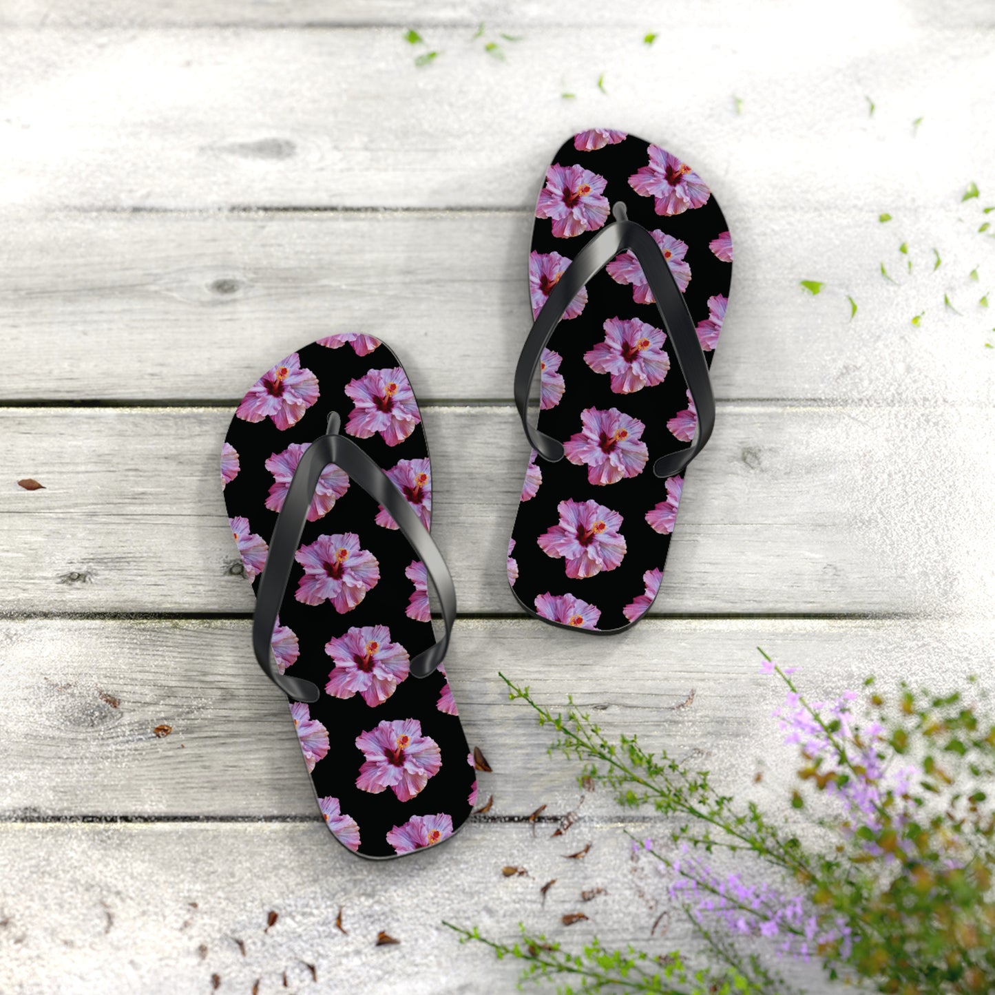 Flops - Purple Hibiscus/Black