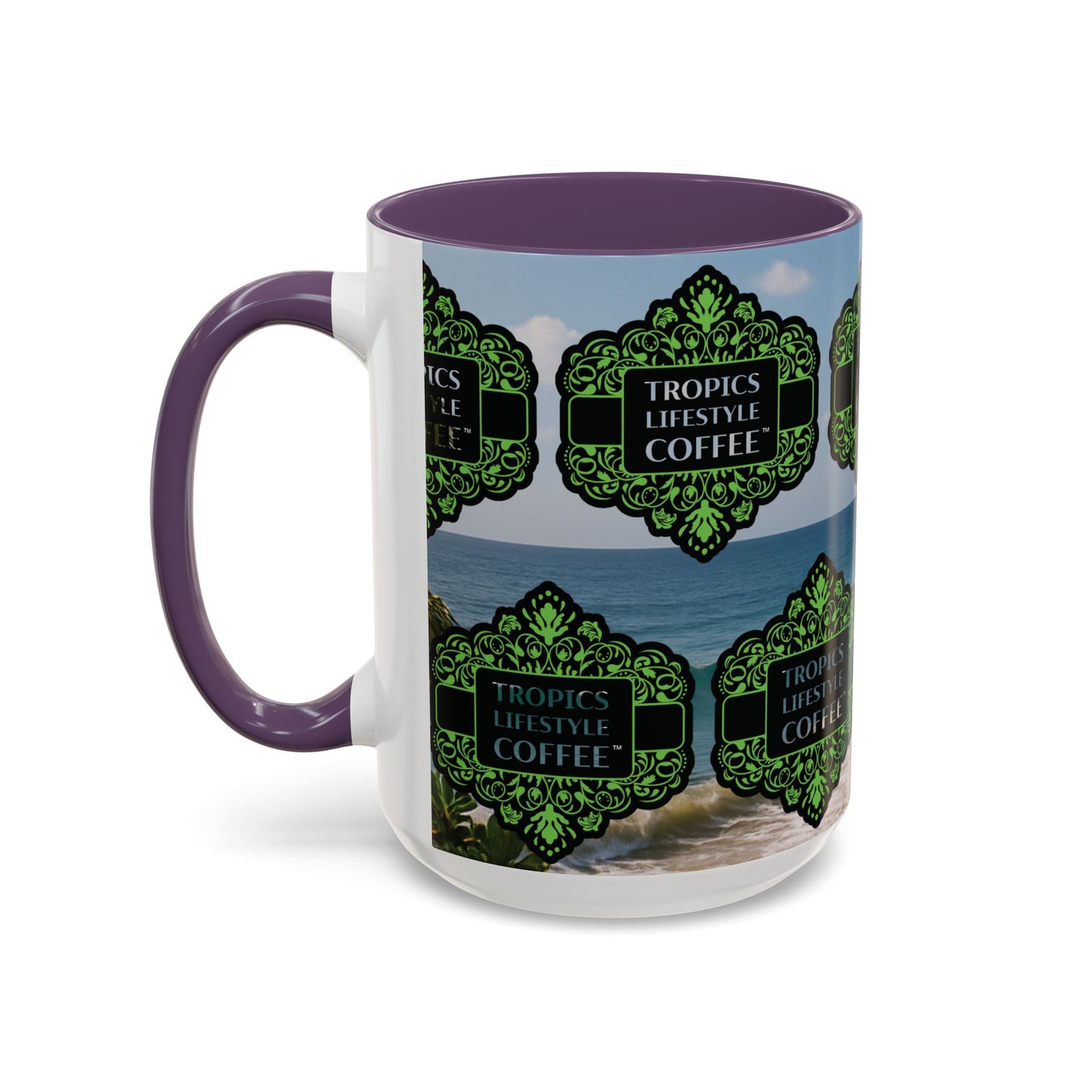 Accent Coffee Mug (11, 15oz), 8 Colors - Tropics Lifestyle Coffee, Meet You There