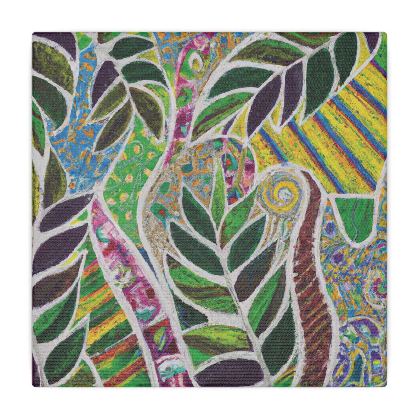 Tropical Canvas Artwork - Stretched Canvas Print, Many Sizes / Amazon Whimsy