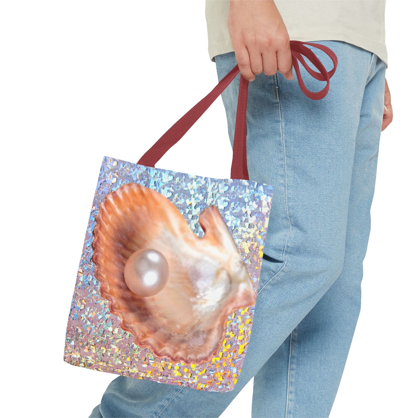 Disco Peach Pearl & Shell Tote Bag - 3 Sizes