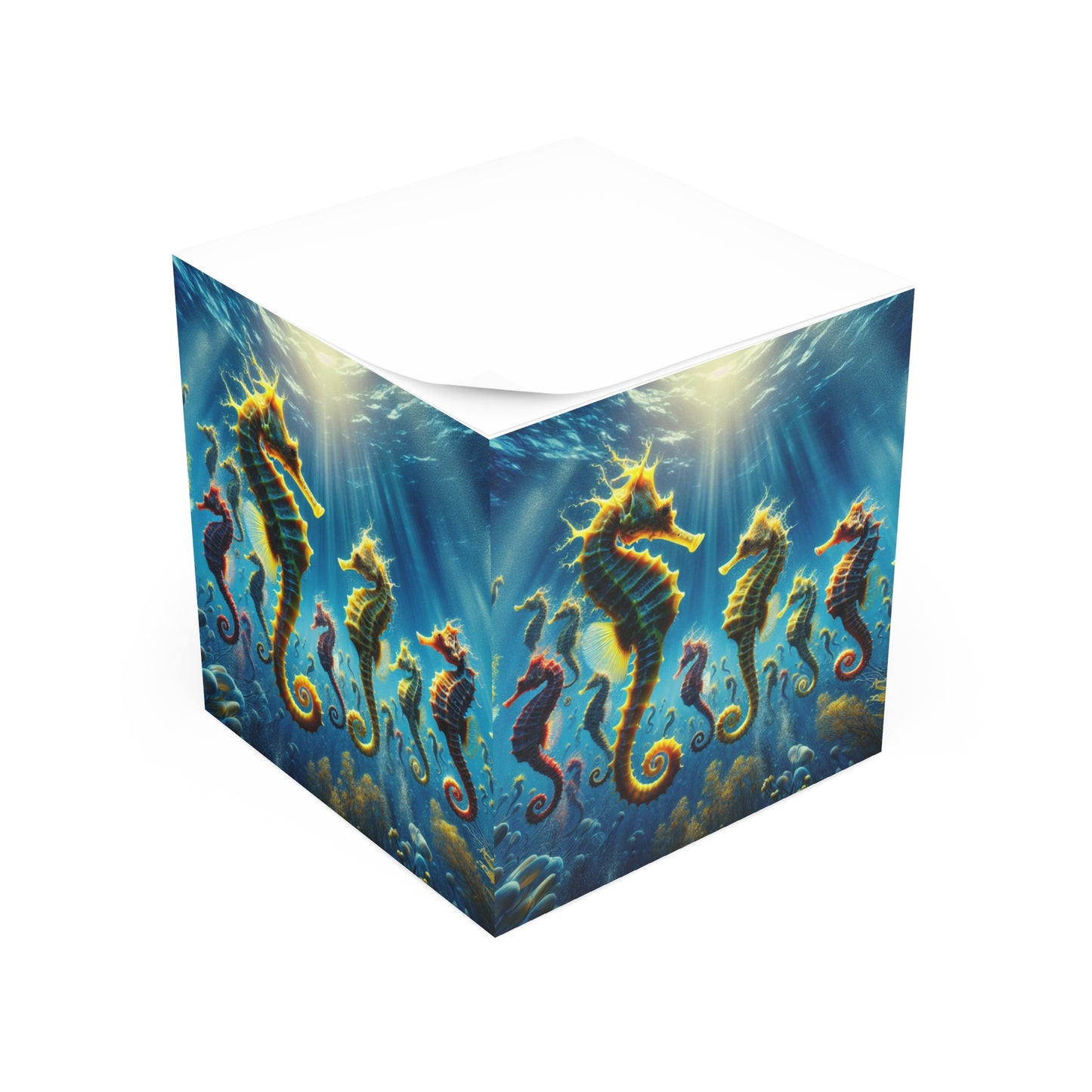 Note Cube - Seahorse Party