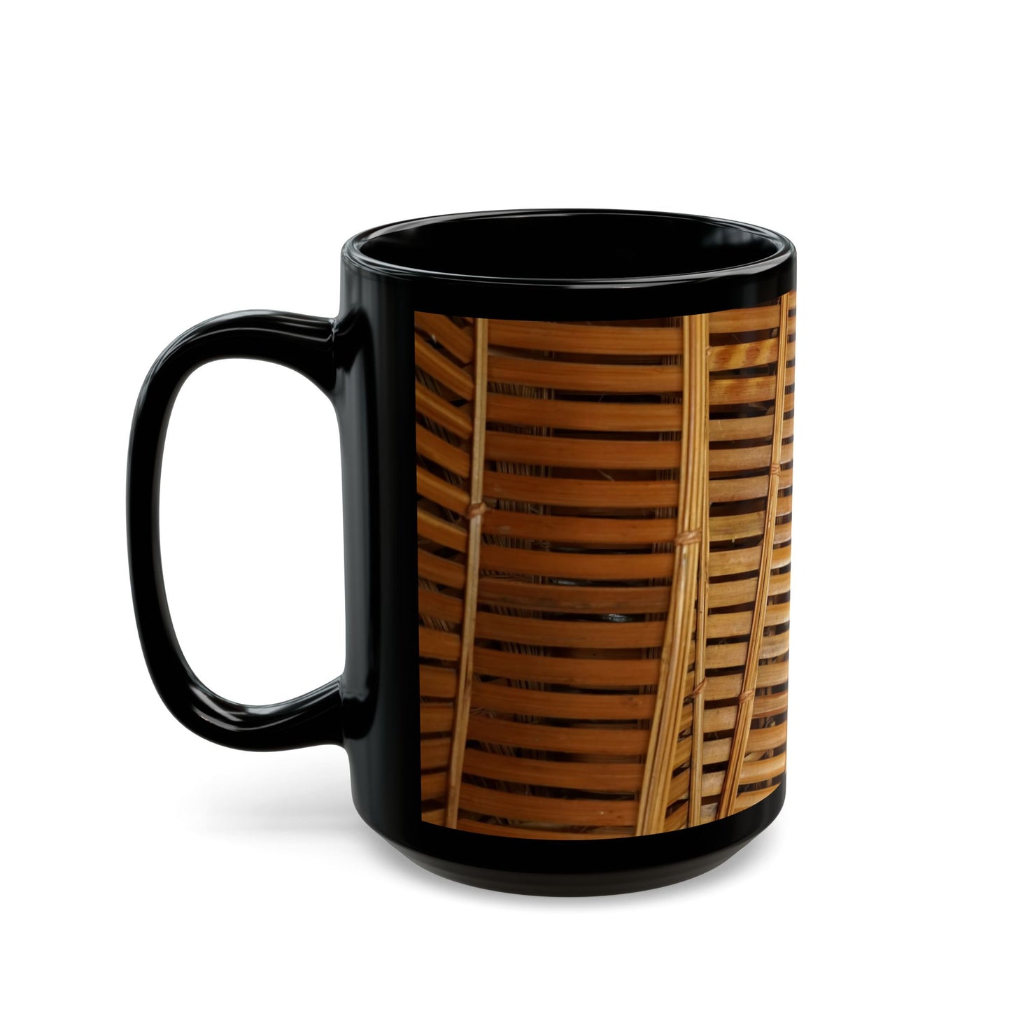 Natural Bamboo Flow Black Coffee Mug