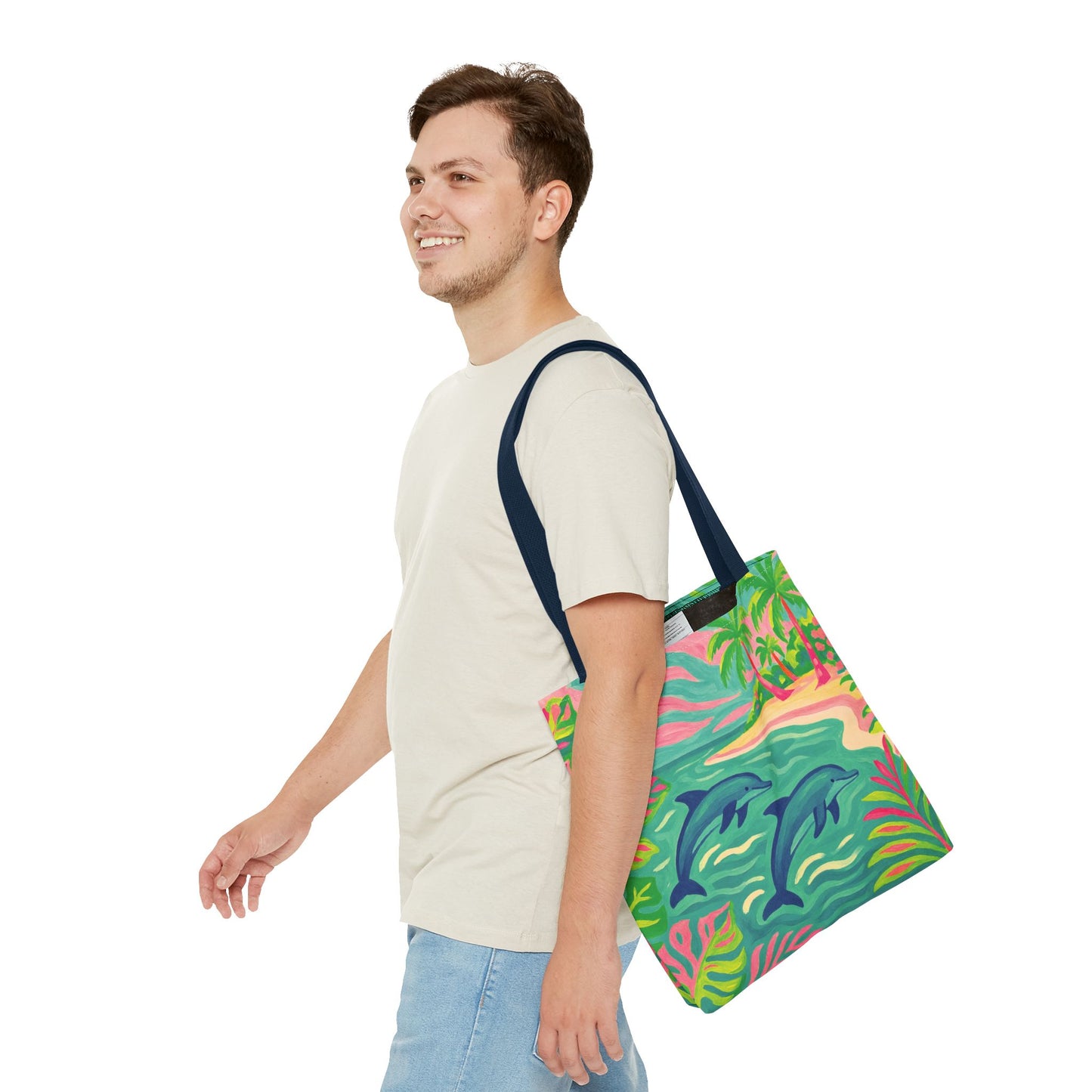 Jumping Dolphins Tote Bag - 3 Sizes