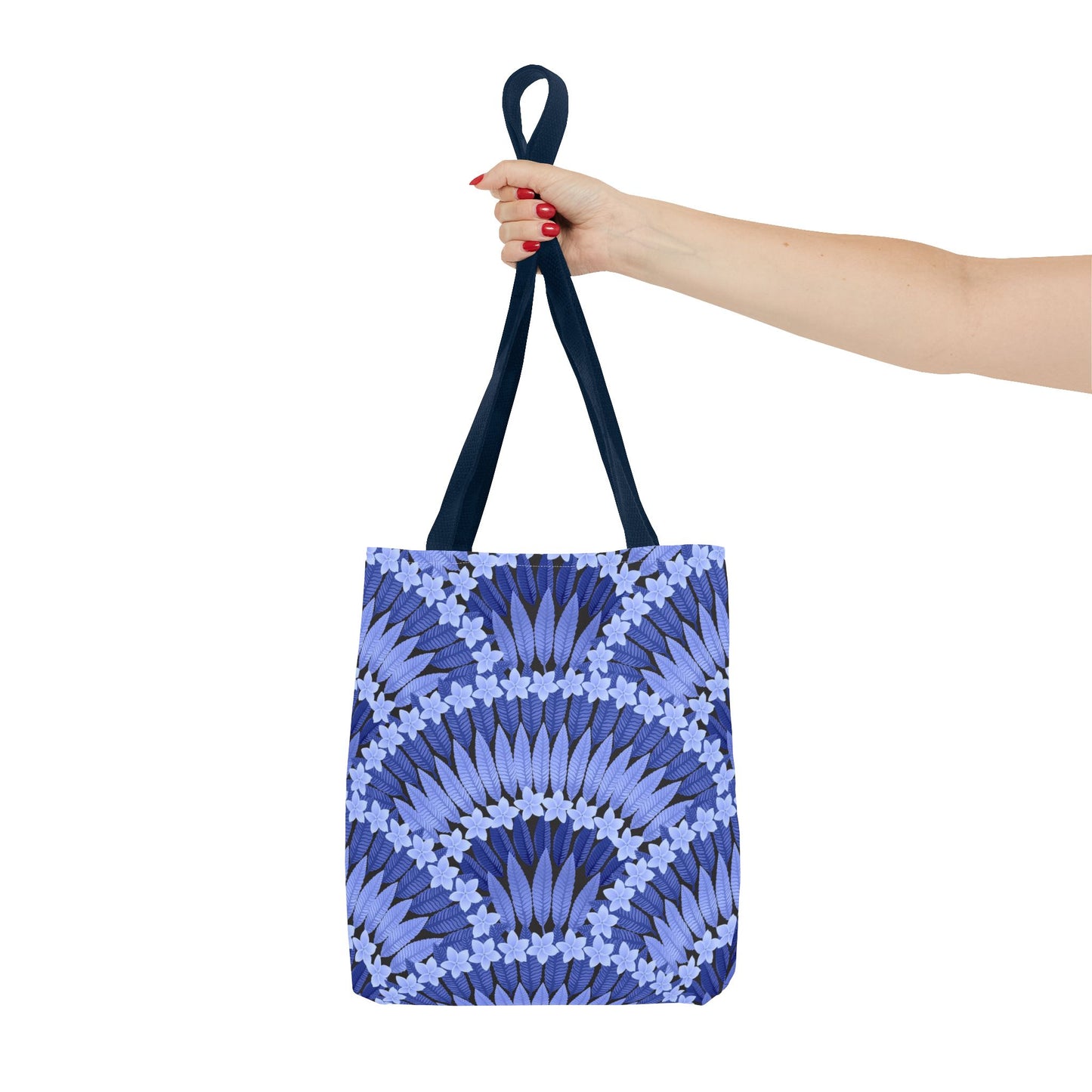 Plumeria and Palms Blue Tote Bag - 3 Sizes