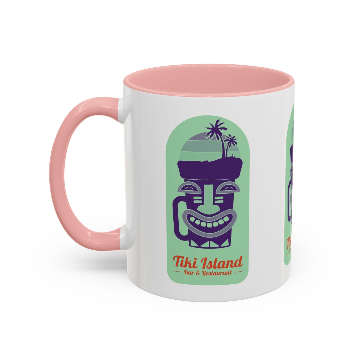 Tiki Island Accent Coffee Mug - Fun Tropical Drinkware for Beach Vibes, green